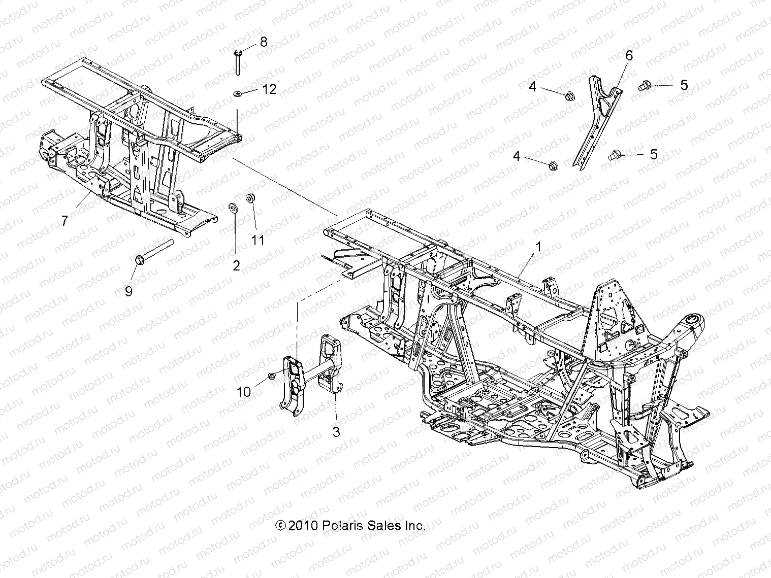 CHASSIS | CHASSIS, FRAME - A14CF76FA (49ATVFRAME116X6)
