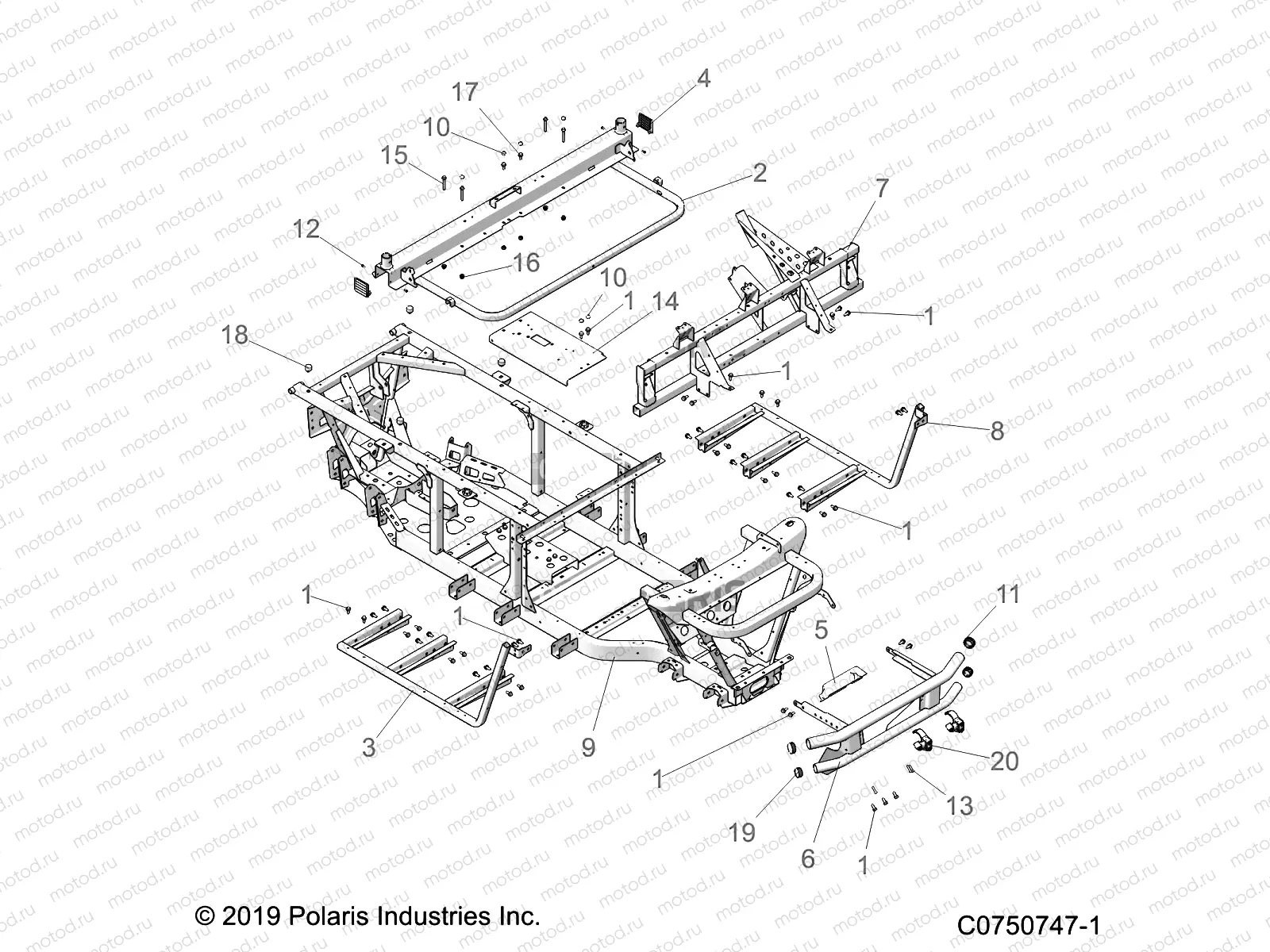 CHASSIS | CHASSIS, FRAME and FRONT BUMPER - L20U2NAFLA (C0750747-1)