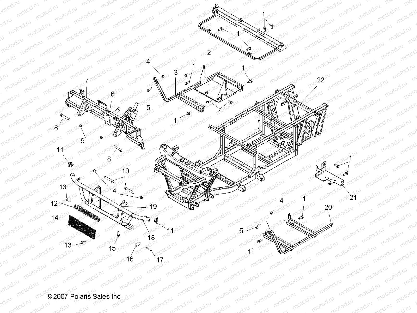 CHASSIS | CHASSIS, FRAME and FRONT BUMPER - R08RH50AF/AR/AT (49RGRCHASSIS08500EFI)