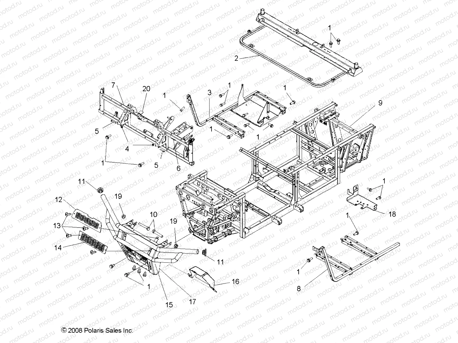 CHASSIS | CHASSIS, FRAME and FRONT BUMPER - R09HH50AG/AR (49RGRCHASSIS095004X4)