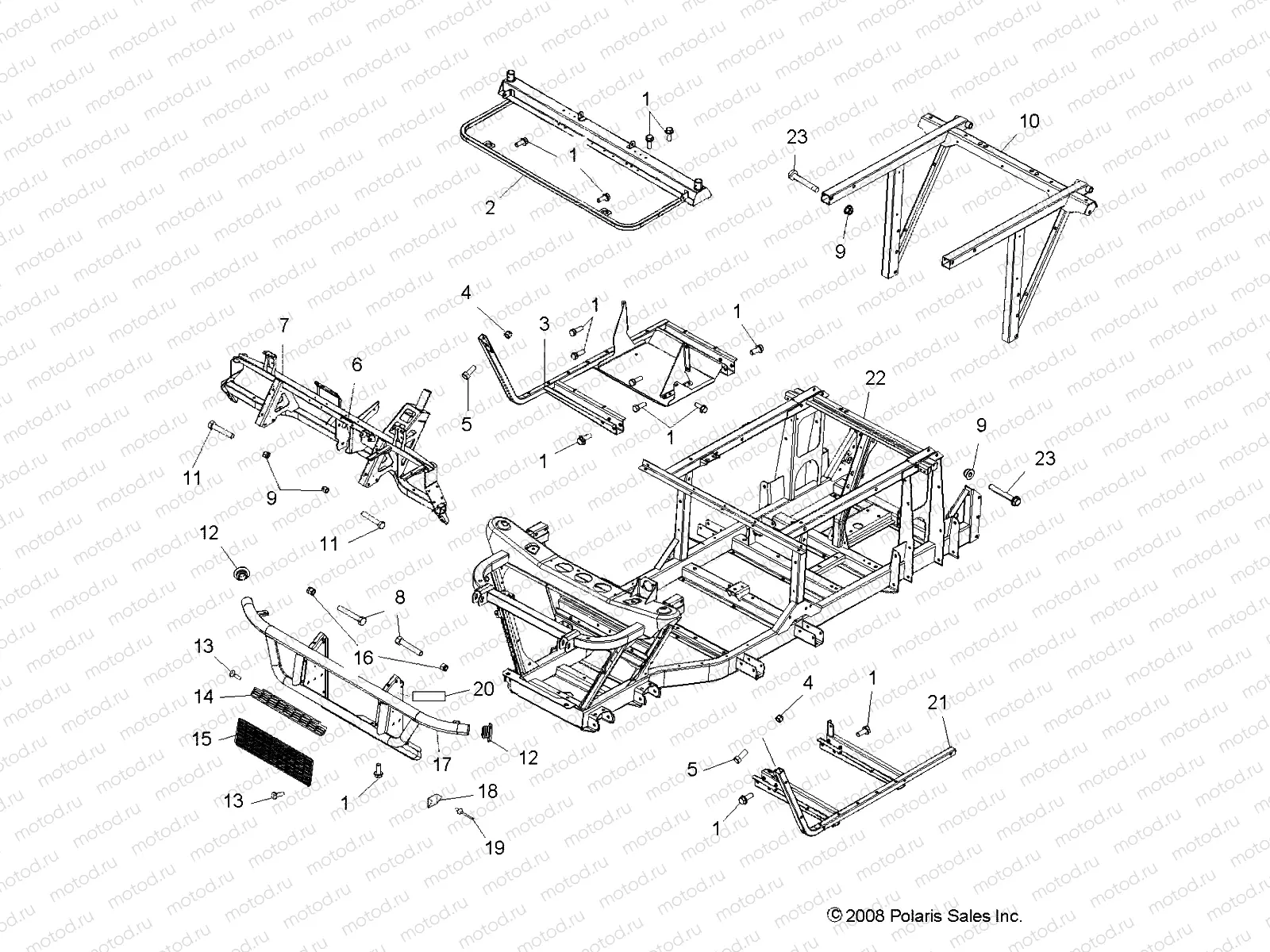 CHASSIS | CHASSIS, FRAME and FRONT BUMPER - R09RF68AF/AR/AZ (49RGRCHASSIS097006X6)