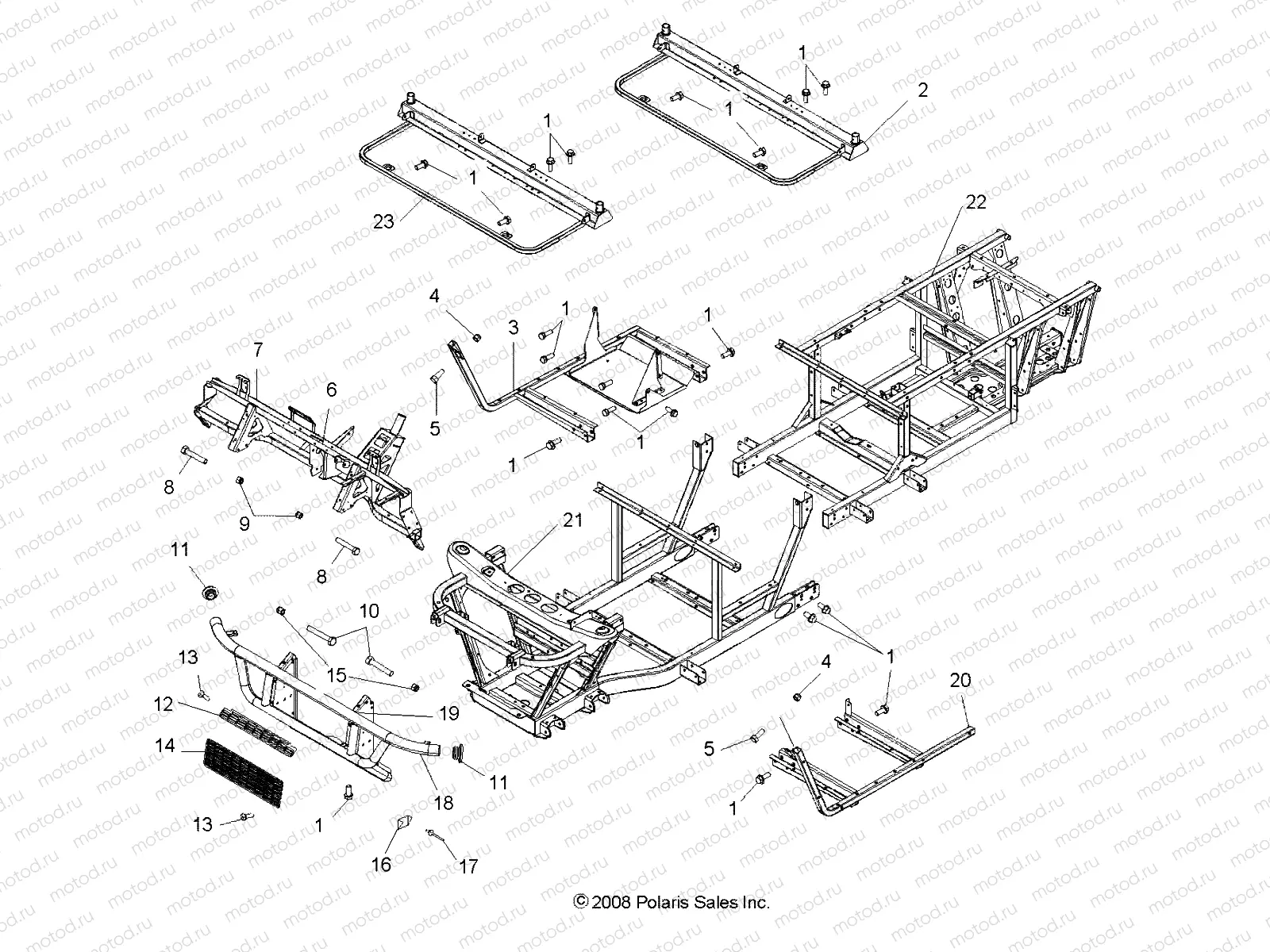 CHASSIS | CHASSIS, FRAME and FRONT BUMPER - R09WH68AC/AG/AH/AL/AR/AZ (49RGRCHASSIS09CREW)