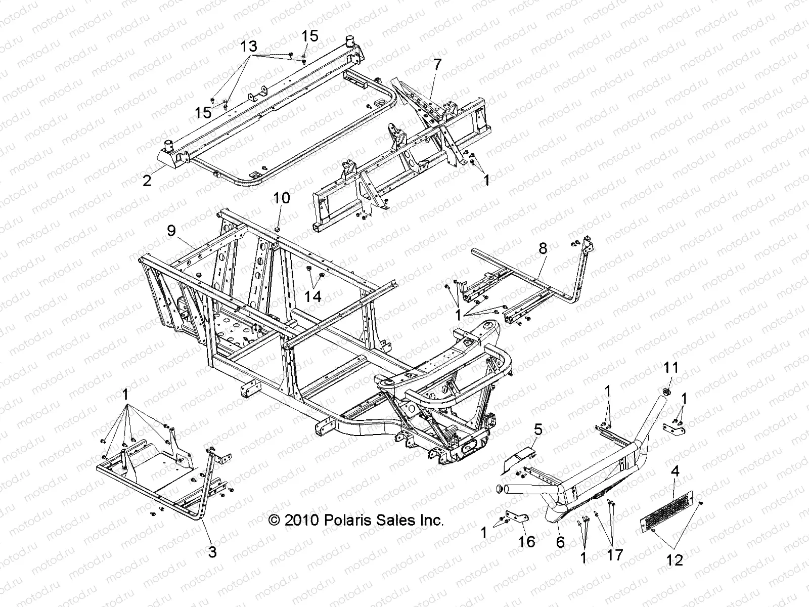 CHASSIS | CHASSIS, FRAME and FRONT BUMPER - R11RH50AG/AH/AR (49RGRCHASSIS11500EFI)