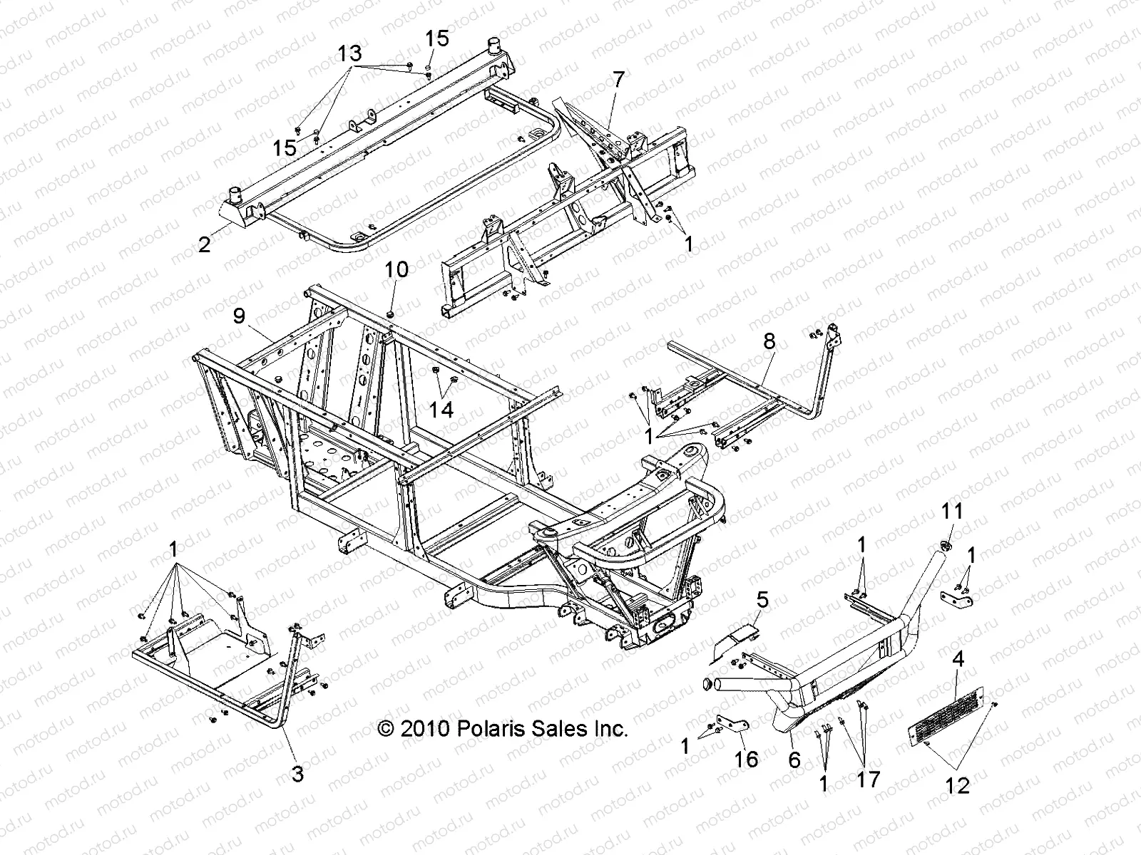 CHASSIS | CHASSIS, FRAME and FRONT BUMPER - R12RH45AG/AH/AR (49RGRCHASSIS11400HO)