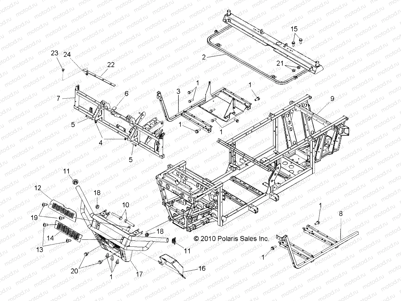 CHASSIS | CHASSIS, FRAME and FRONT BUMPER - R12TH90DG (49RGRCHASSIS11900D)