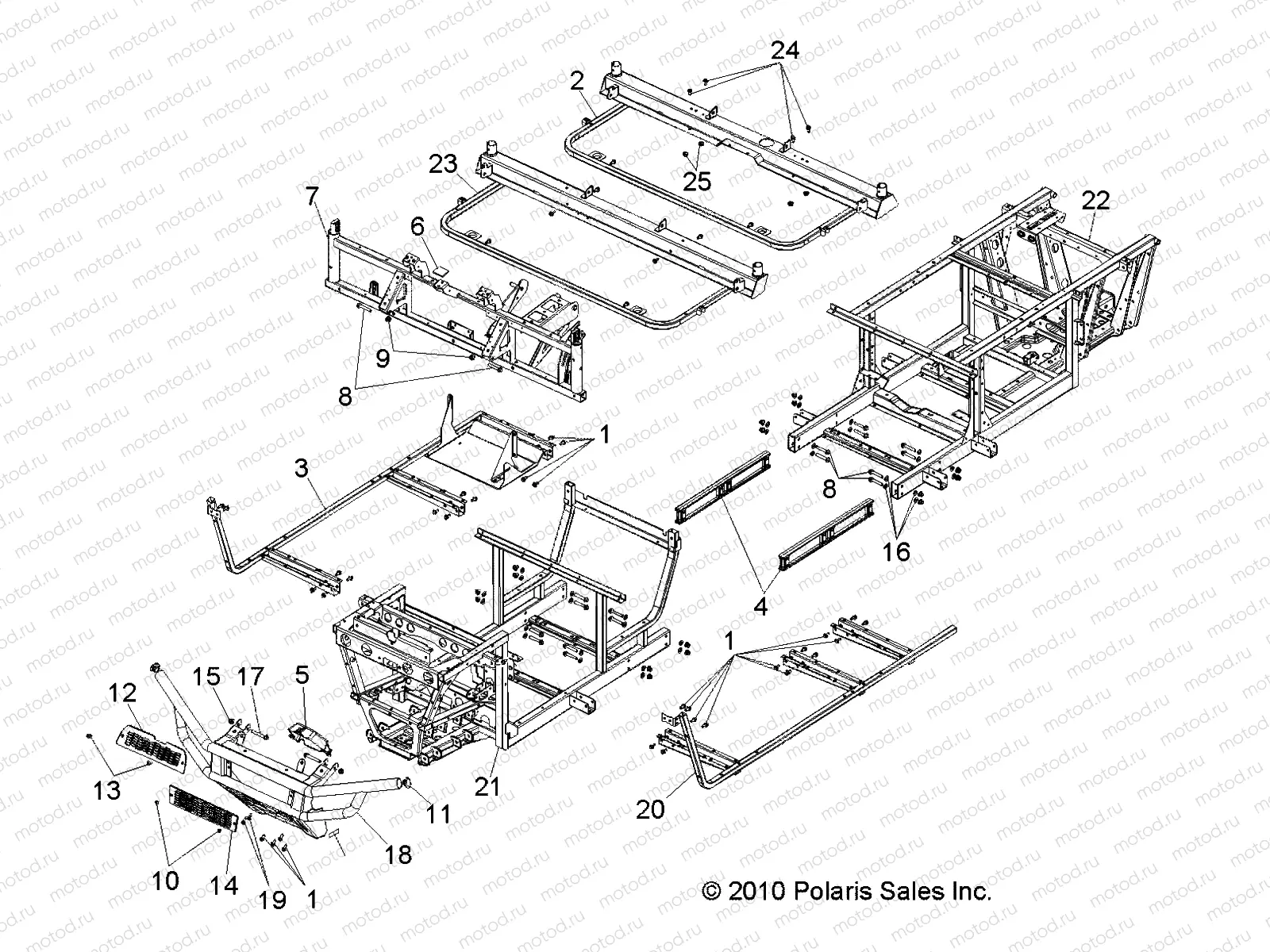 CHASSIS | CHASSIS, FRAME and FRONT BUMPER - R12WH76AG/AR/EAH/EAV/EAW (49RGRCHASSIS10CREW)