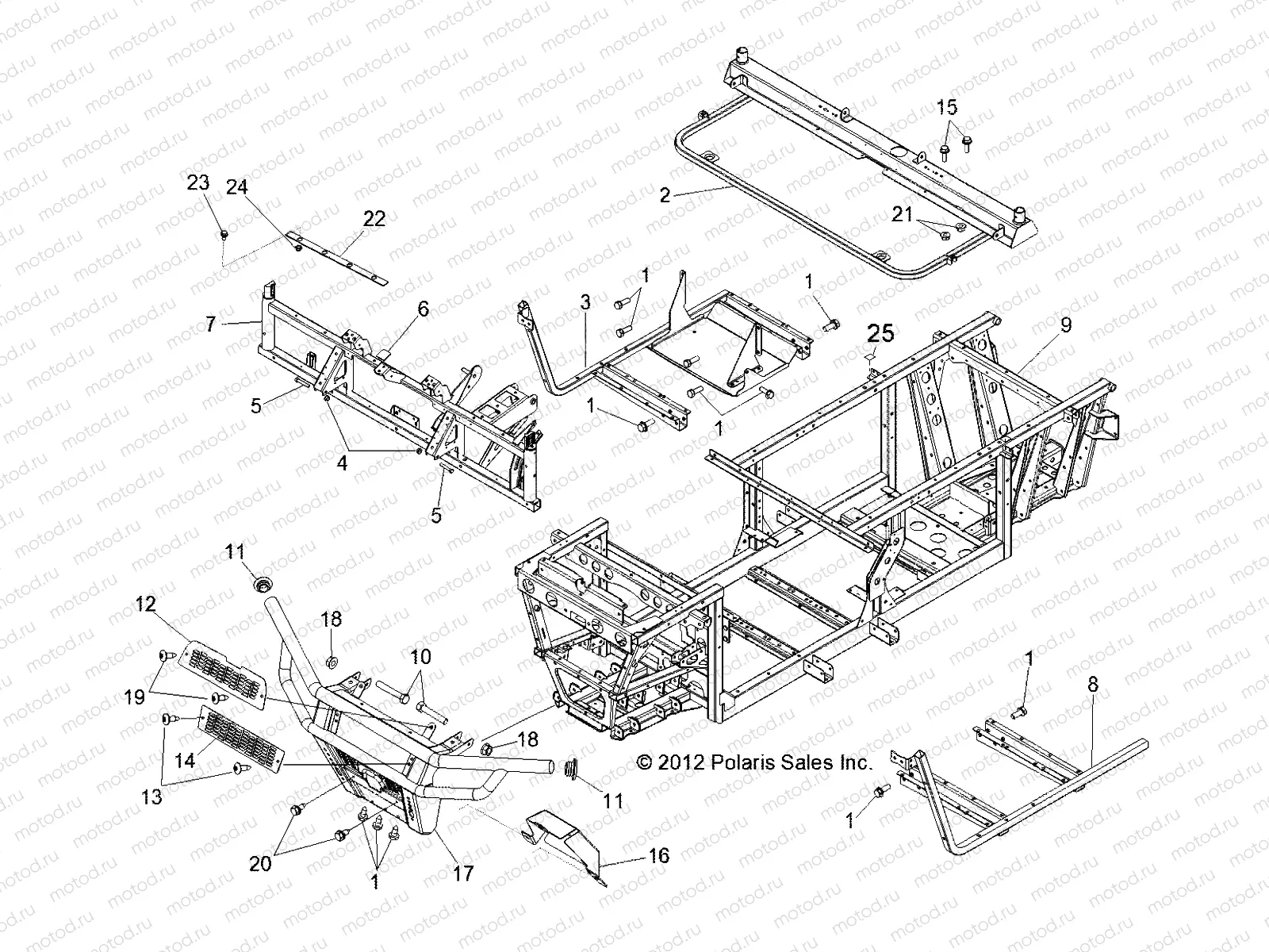CHASSIS | CHASSIS, FRAME and FRONT BUMPER - R13TH90DG (49RGRCHASSIS13900D)