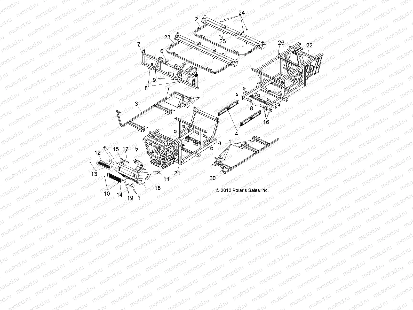 CHASSIS | CHASSIS, FRAME and FRONT BUMPER - R13WH76AG/AR/EAH/EAI (49RGRCHASSIS13CREW)