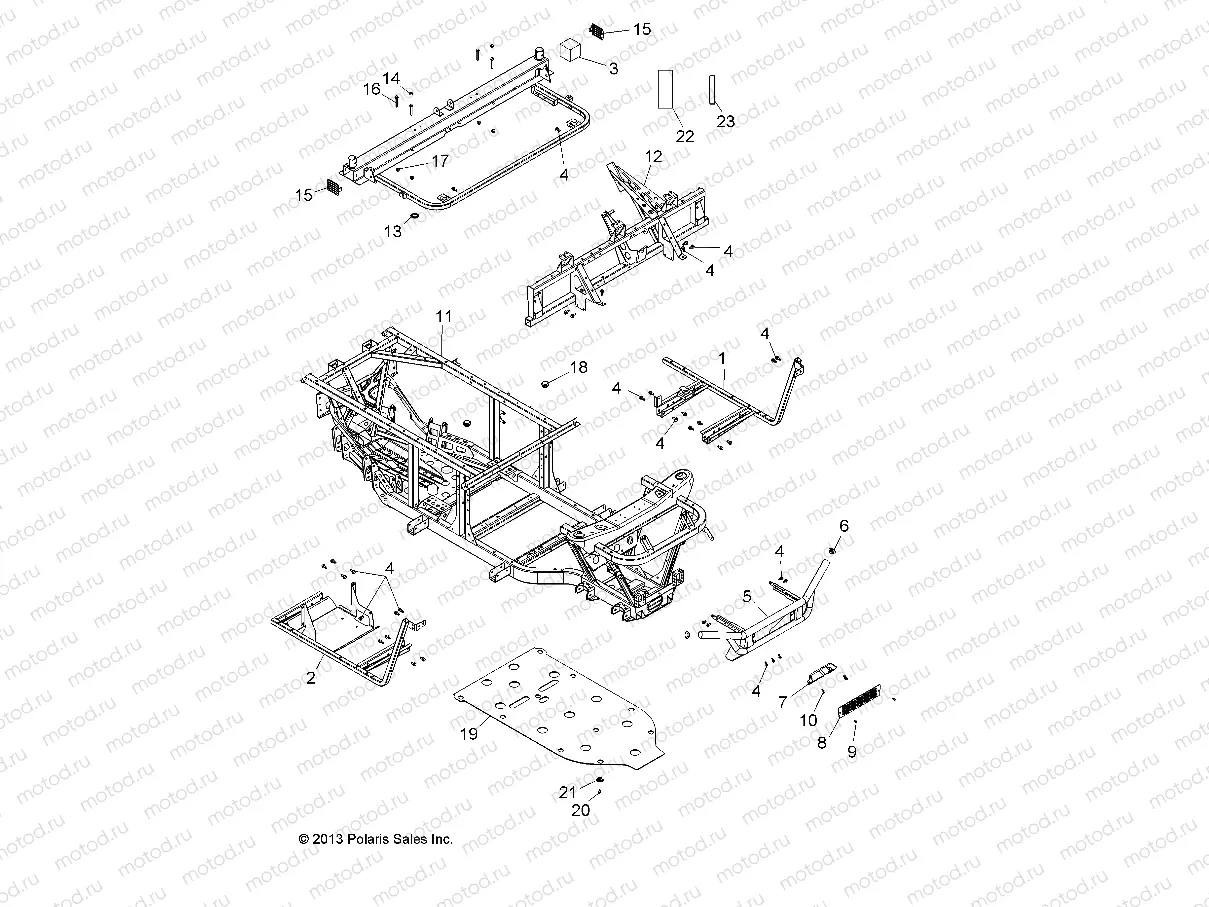 CHASSIS | CHASSIS, FRAME and FRONT BUMPER - R14RH57AA/AC/AR/6EAZ (49RGRFRAME14570)