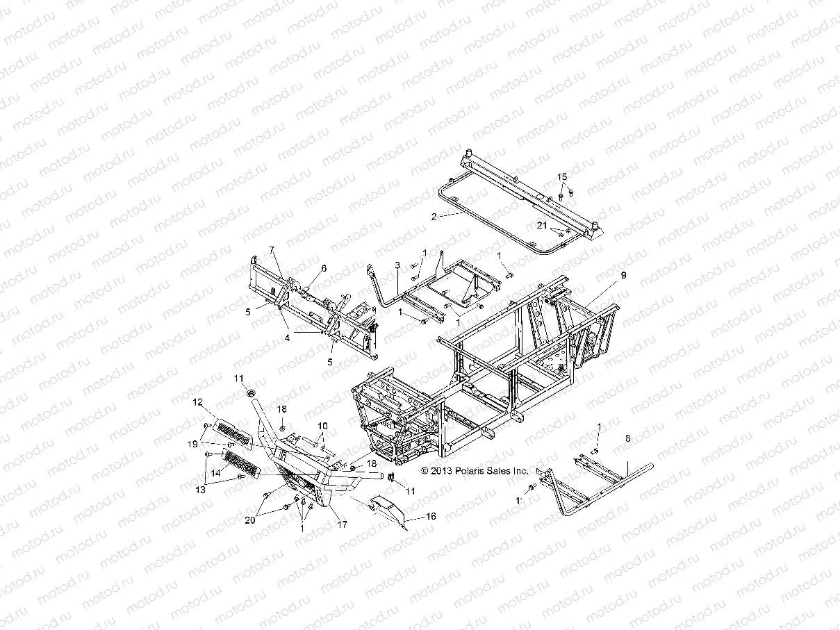 CHASSIS | CHASSIS, FRAME and FRONT BUMPER - R14TH76AA/AC/EAS/AAC/ACC/EASC (49RGRCHASSIS14800)