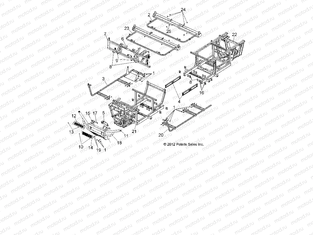CHASSIS | CHASSIS, FRAME and FRONT BUMPER - R14WH76AA (49RGRCHASSIS14800CREW)