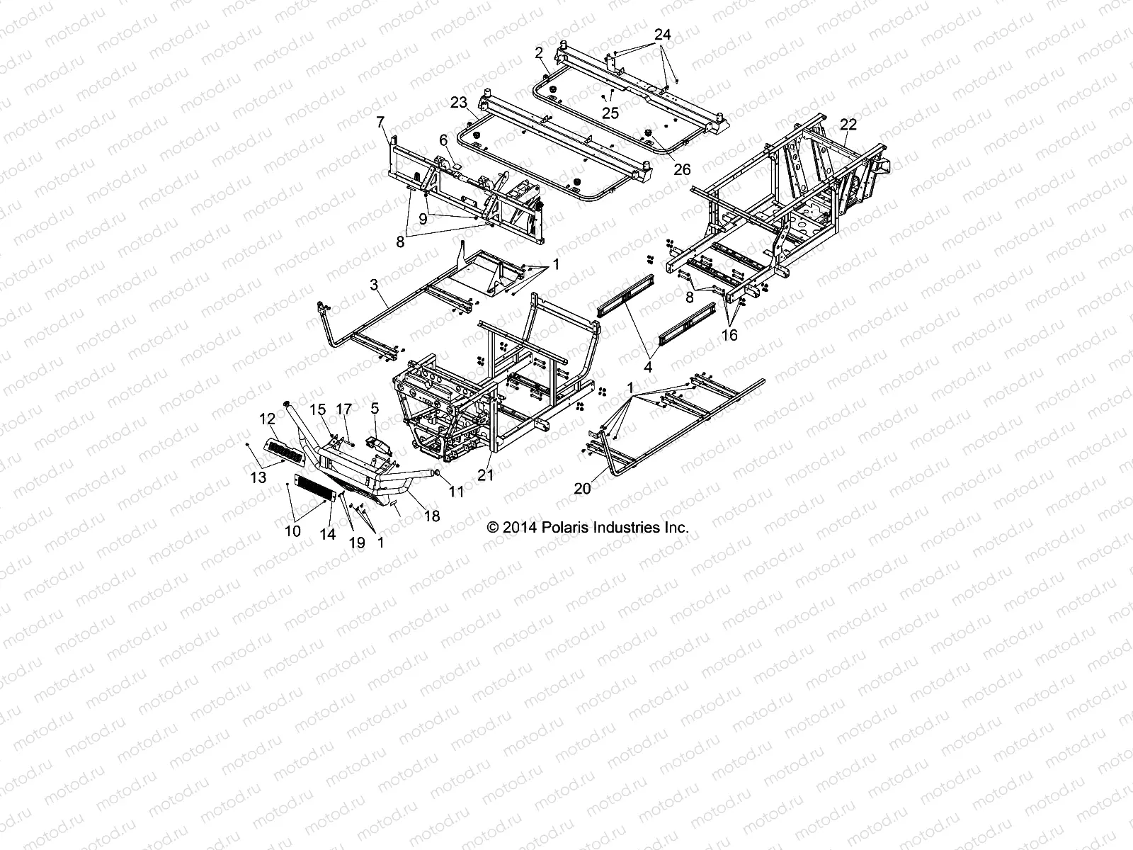 CHASSIS | CHASSIS, FRAME and FRONT BUMPER - R14WH9EMD (49MVCHASSIS14HIP)