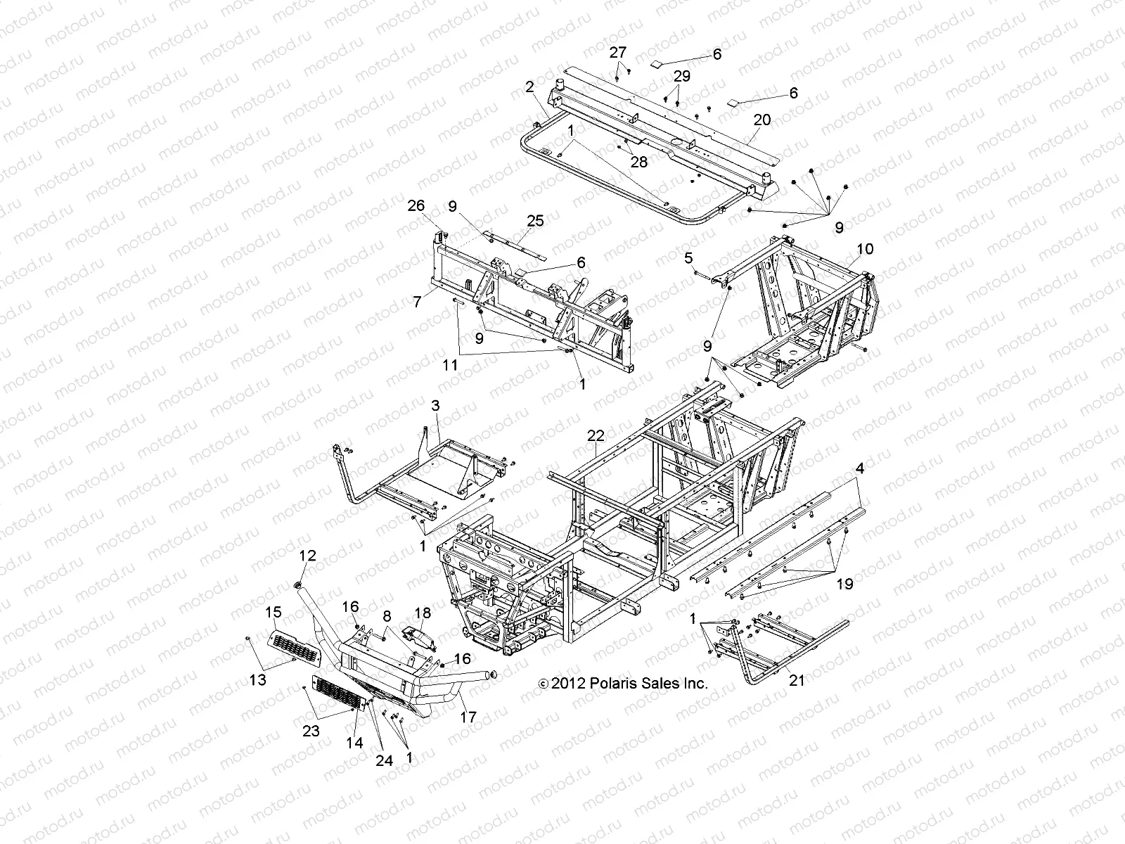 CHASSIS | CHASSIS, FRAME and FRONT BUMPER - R15RAA76AA/AJ (49RGRFRAME146X6)