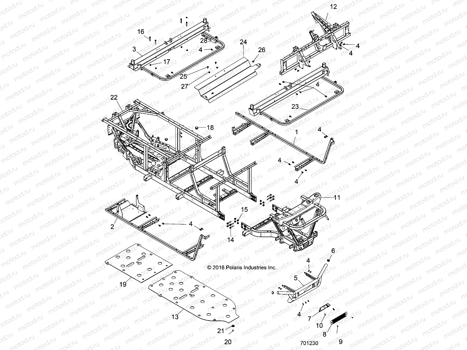 CHASSIS | CHASSIS, FRAME and FRONT BUMPER - R16RNA57A1/A9/A4/E57AH (701230)