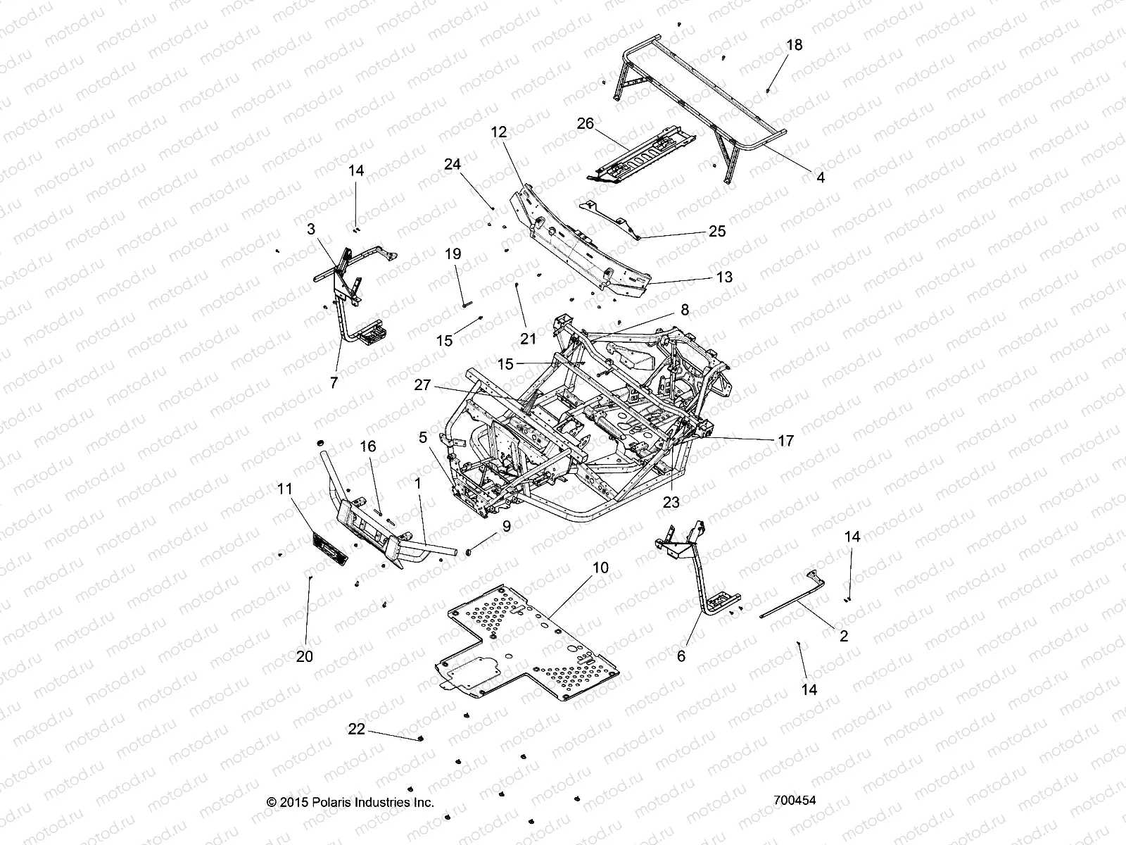 CHASSIS | CHASSIS, FRAME and FRONT BUMPER - R16RTED1F1 (700455)