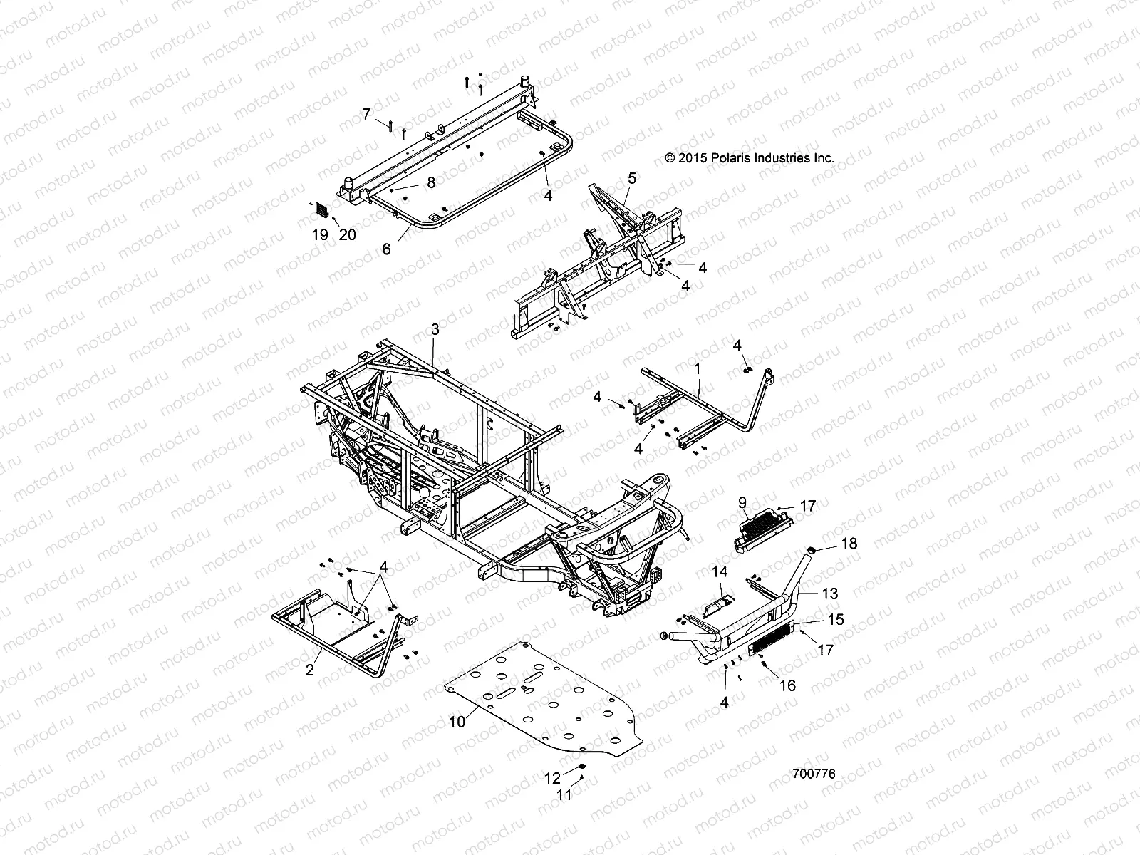 CHASSIS | CHASSIS, FRAME and FRONT BUMPER - R17RCA57A1/B1/A4/B4 (700776)