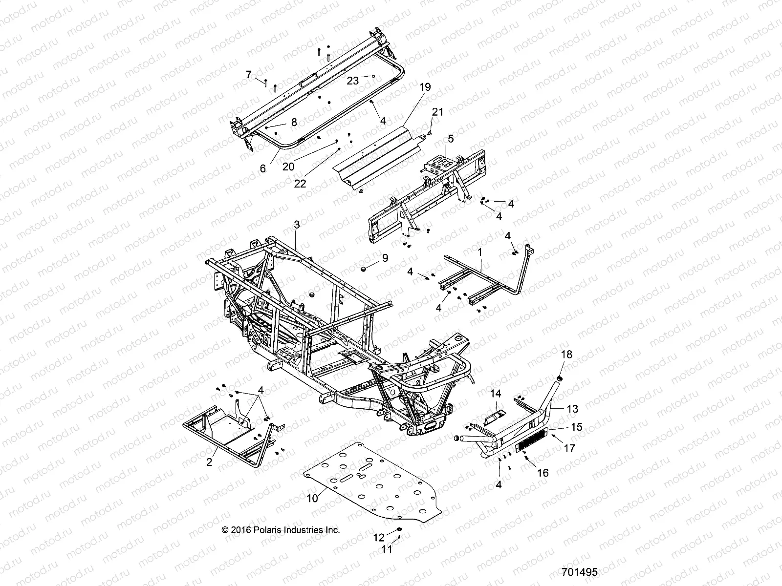 CHASSIS | CHASSIS, FRAME and FRONT BUMPER - R17RMA57N1 (701495)