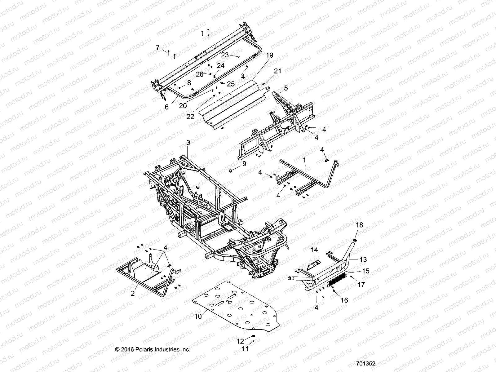 CHASSIS | CHASSIS, FRAME and FRONT BUMPER - R17RMH57A4 (701352)