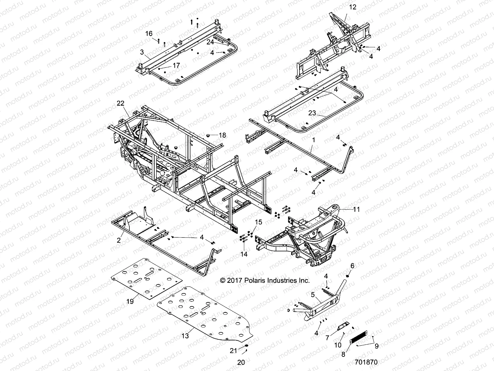 CHASSIS | CHASSIS, FRAME and FRONT BUMPER - R18RNA57B1/B9/EBV (701870)