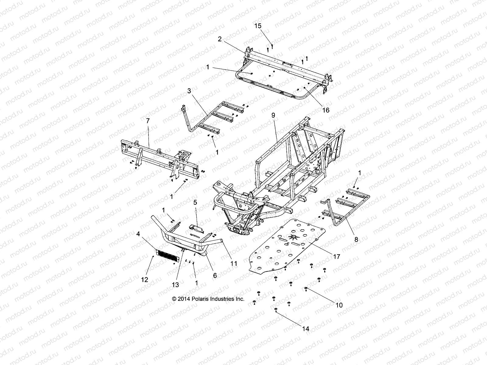 CHASSIS | CHASSIS, FRAME and FRONT BUMPER - R20MAAE4F4/F9 (49RGRFRAME15EV2)