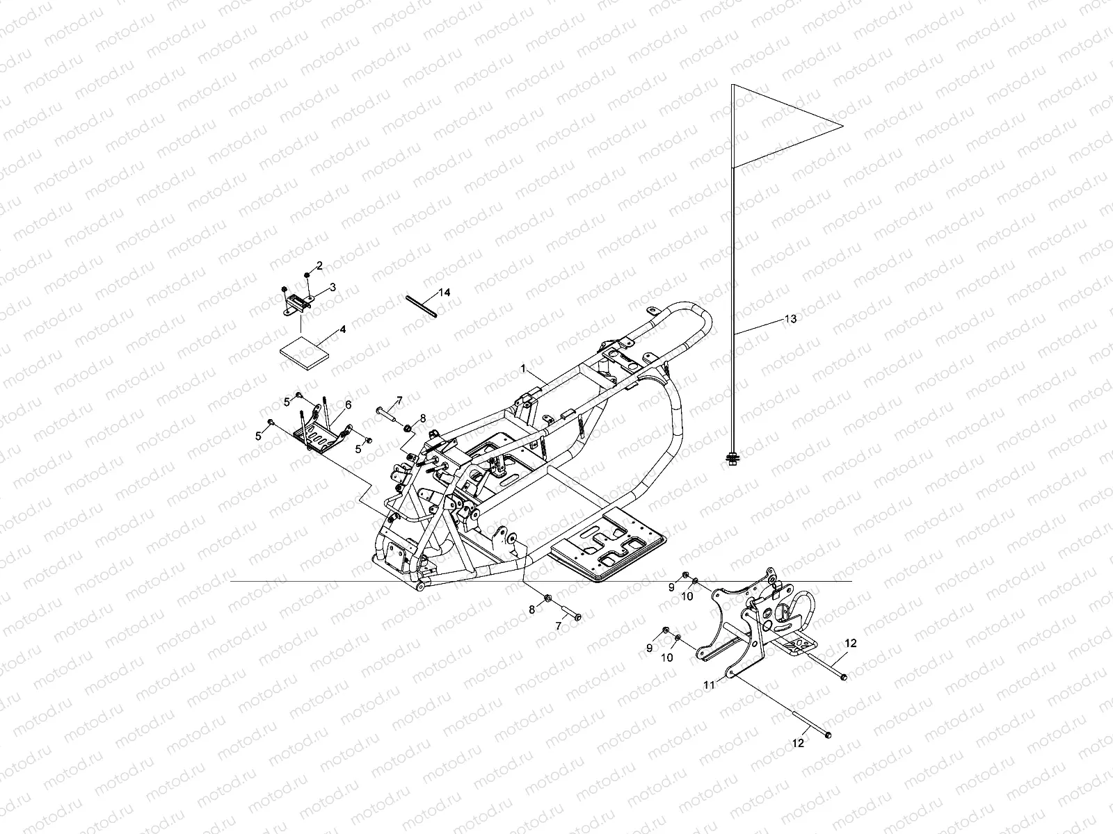 CHASSIS | CHASSIS, FRAME and SWING ARM - A18YAK05B4/B6/N4/N6/A4/A6 (A00038)