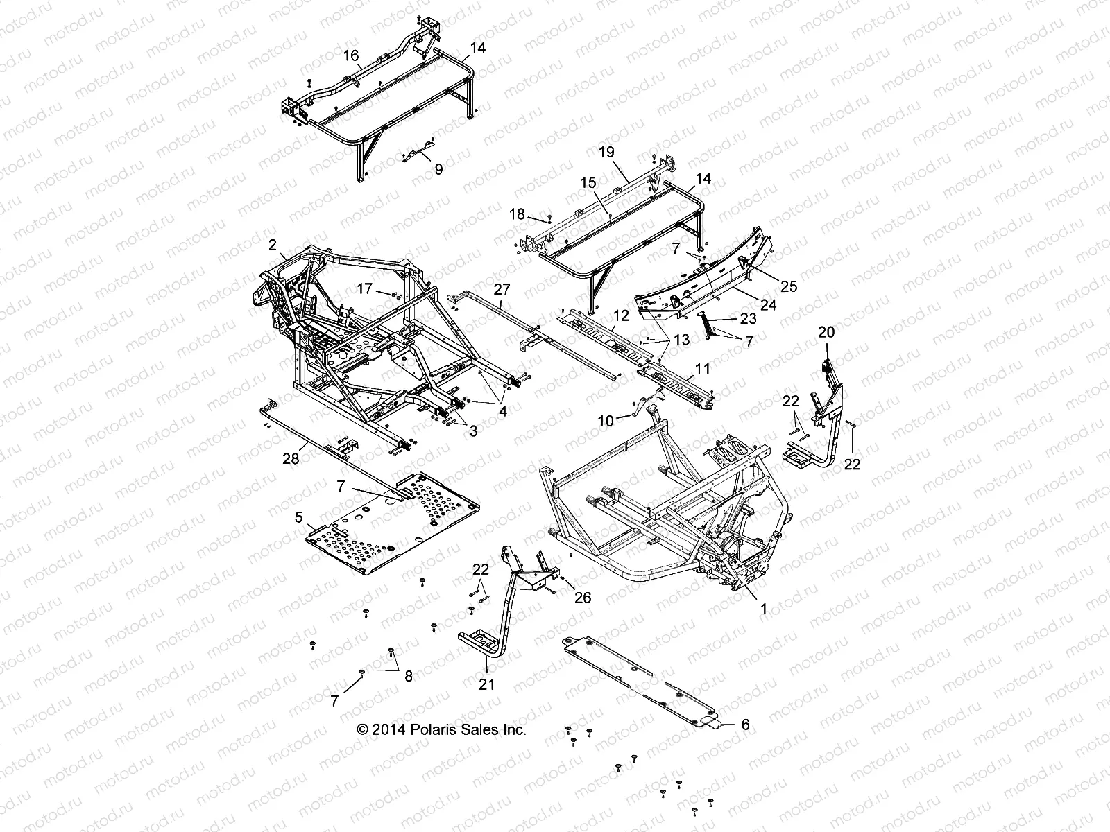CHASSIS | CHASSIS, FRAME - R16RVAD1A1 (49RGRCHASSIS15DCREW)