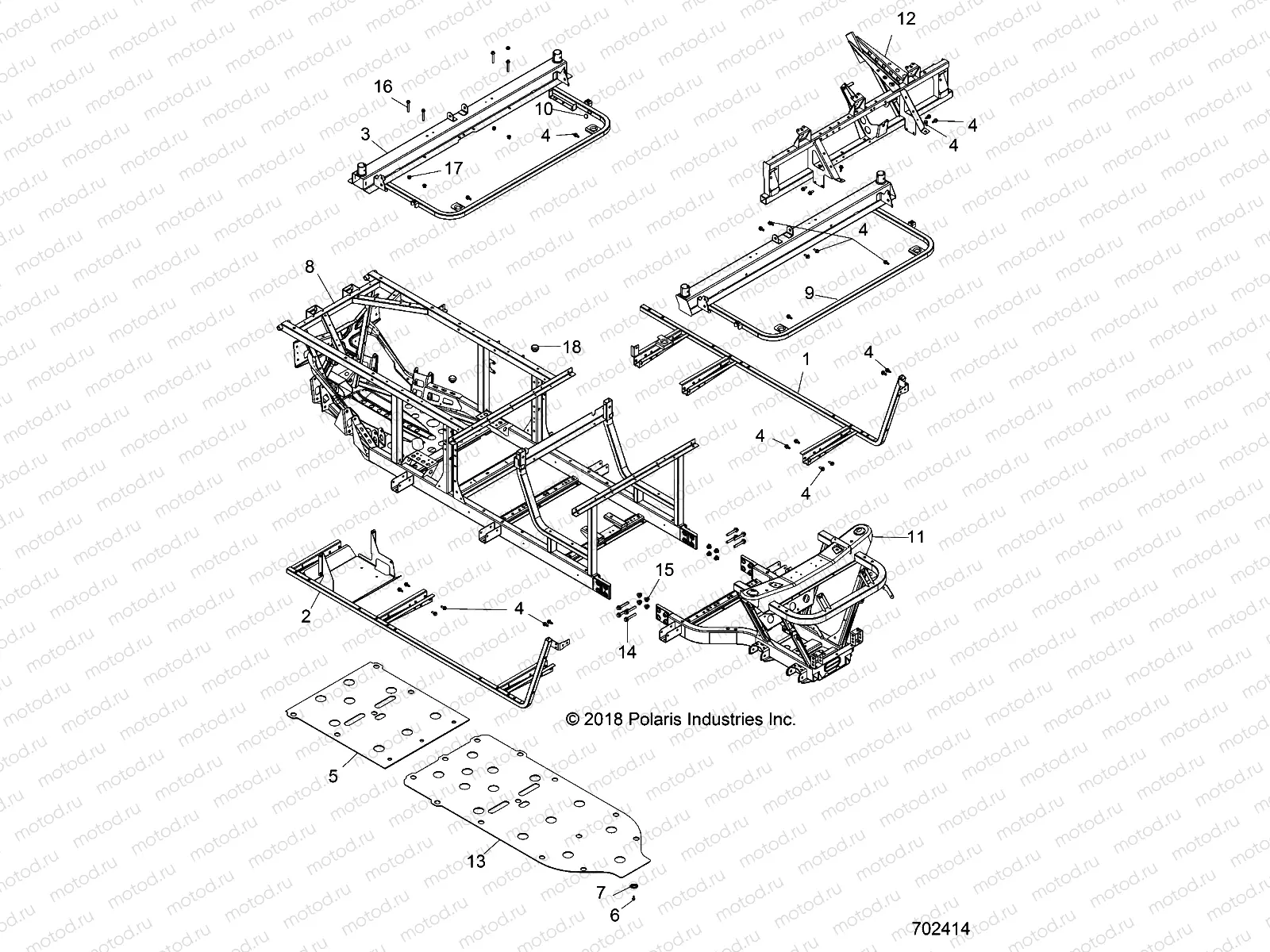 CHASSIS | CHASSIS, FRAME - R19RNA57B1/B9/EBX (702414)