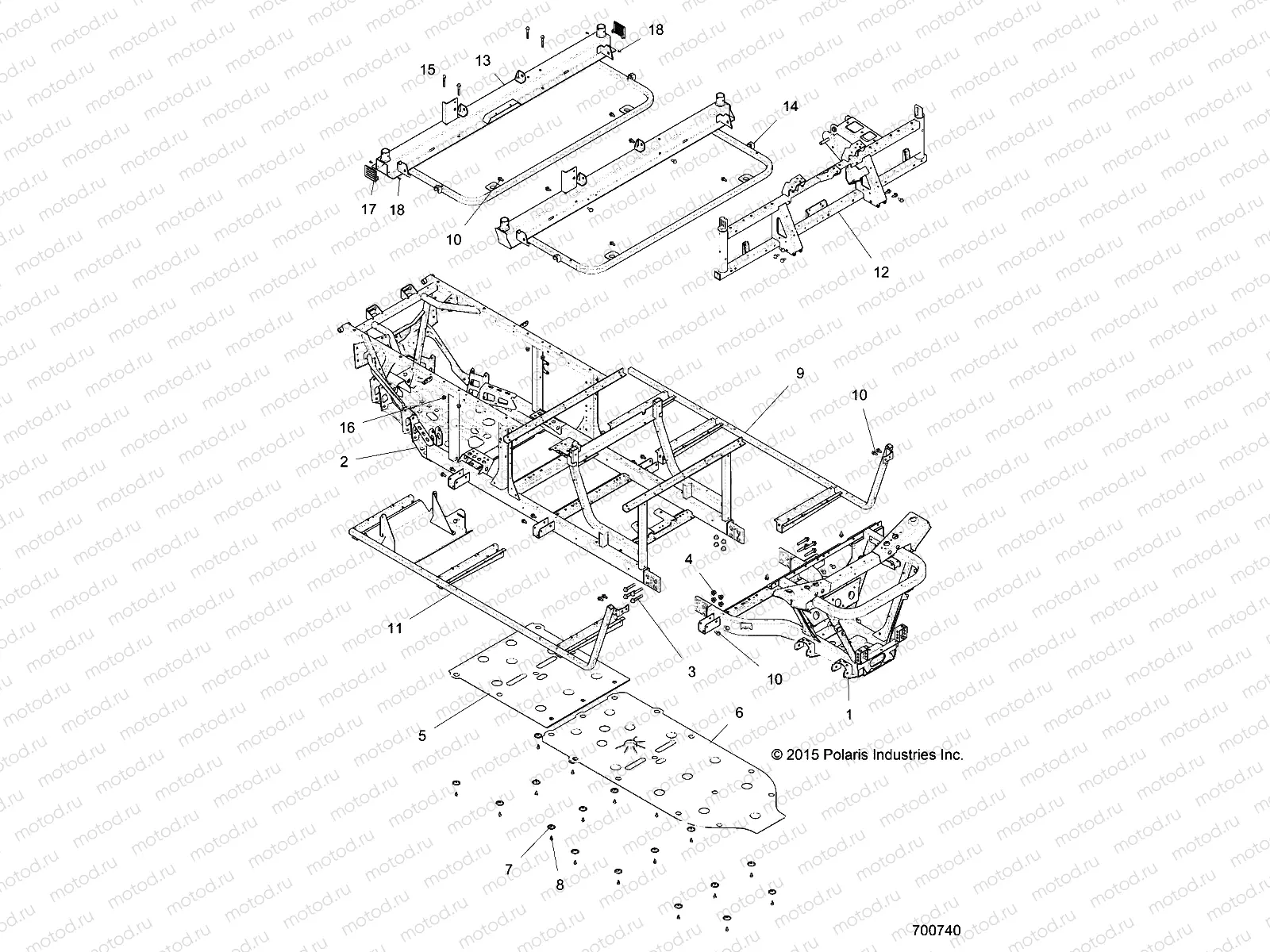CHASSIS | CHASSIS, FRAME - R20CDA57A1/B1 (700740)