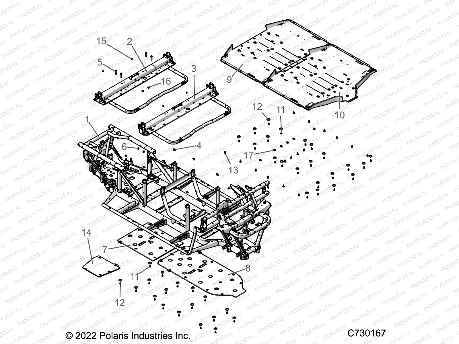 CHASSIS | CHASSIS, FRAME  - R22M4A57B1/EB5/B9 (C730167)