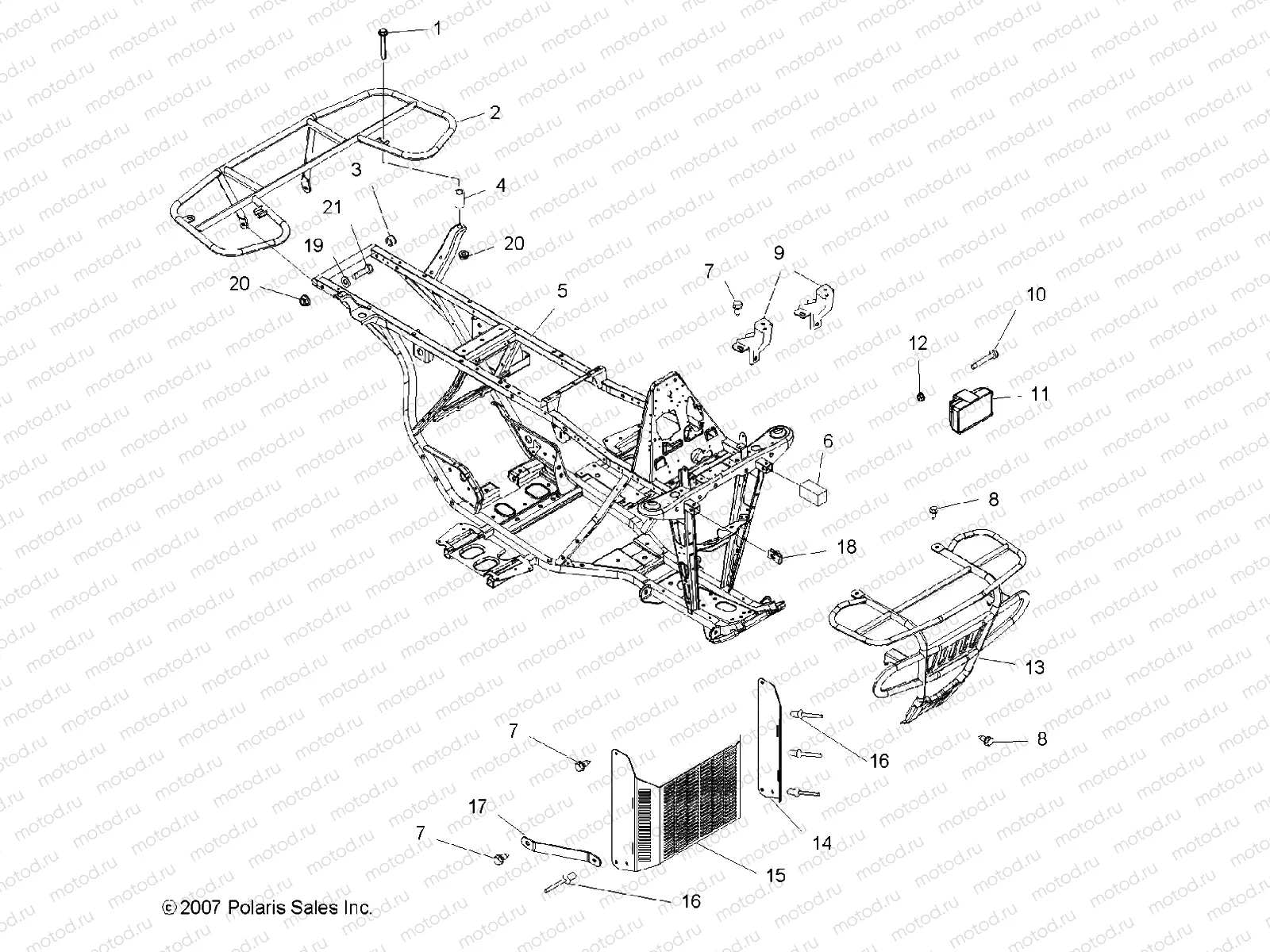 CHASSIS | CHASSIS, FRAME, RACKS and BUMPER - A08CA32AA (49ATVBUMPER08BOSS)