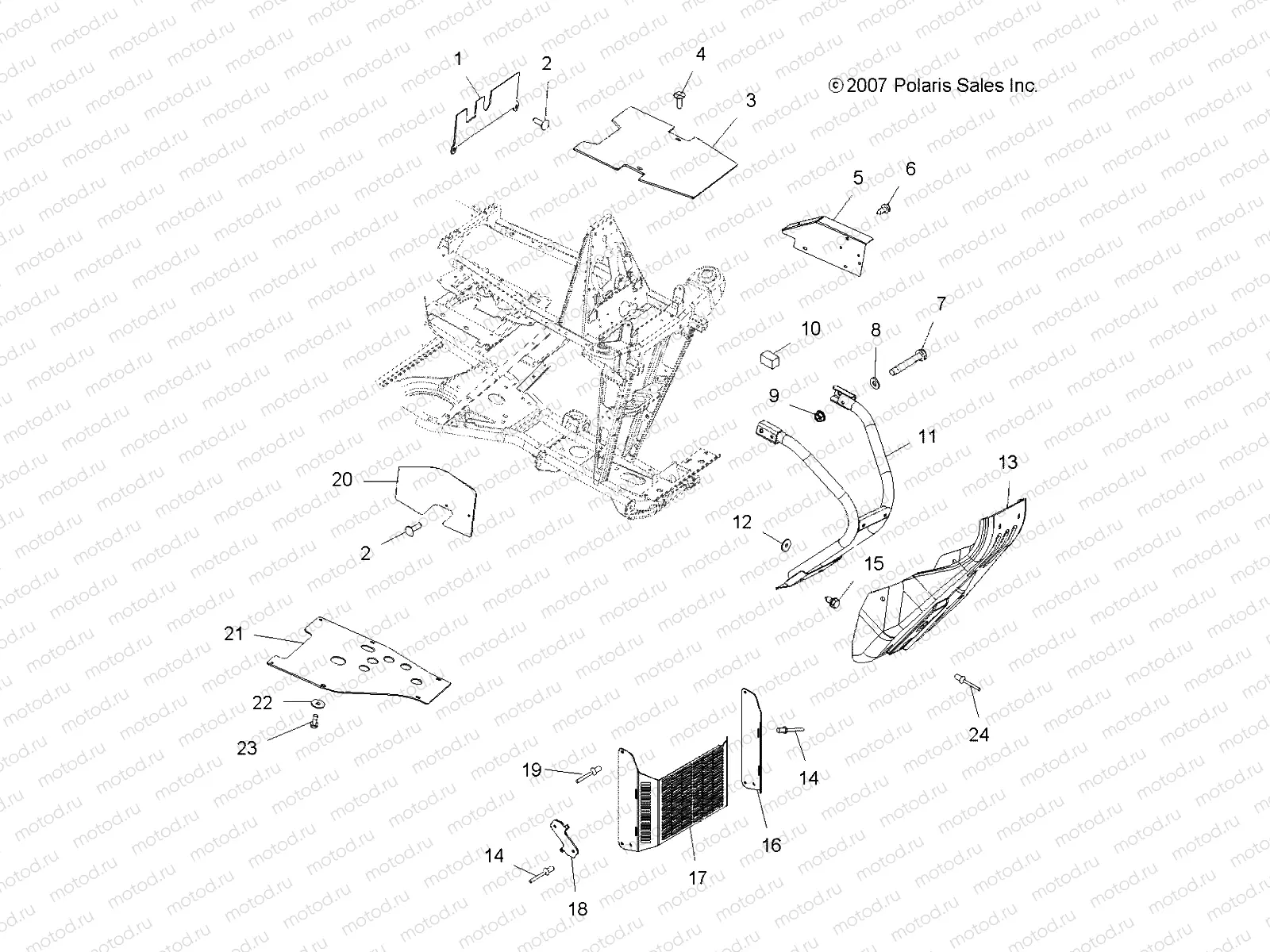CHASSIS | CHASSIS, FRONT BUMPER - A09BG50FA (49ATVBUMPER09SCRAM)