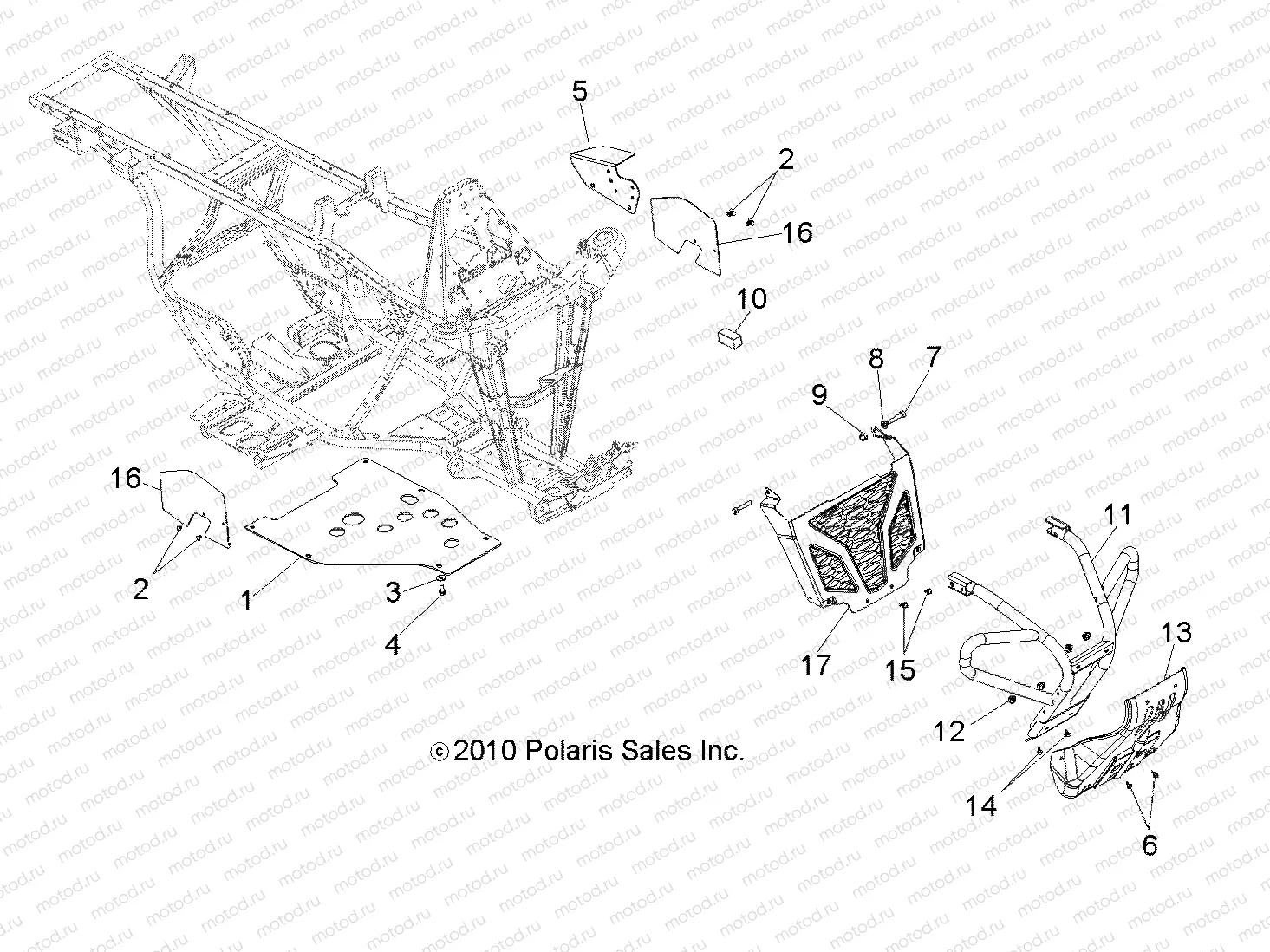 CHASSIS | CHASSIS, FRONT BUMPER - A11NG50AA (49ATVBUMPER11SCRAM)