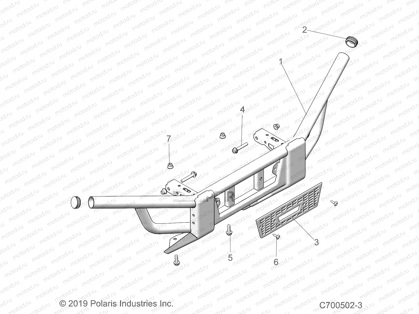 CHASSIS | CHASSIS, FRONT BUMPER - D20BEPD4B4 (C700502-3)