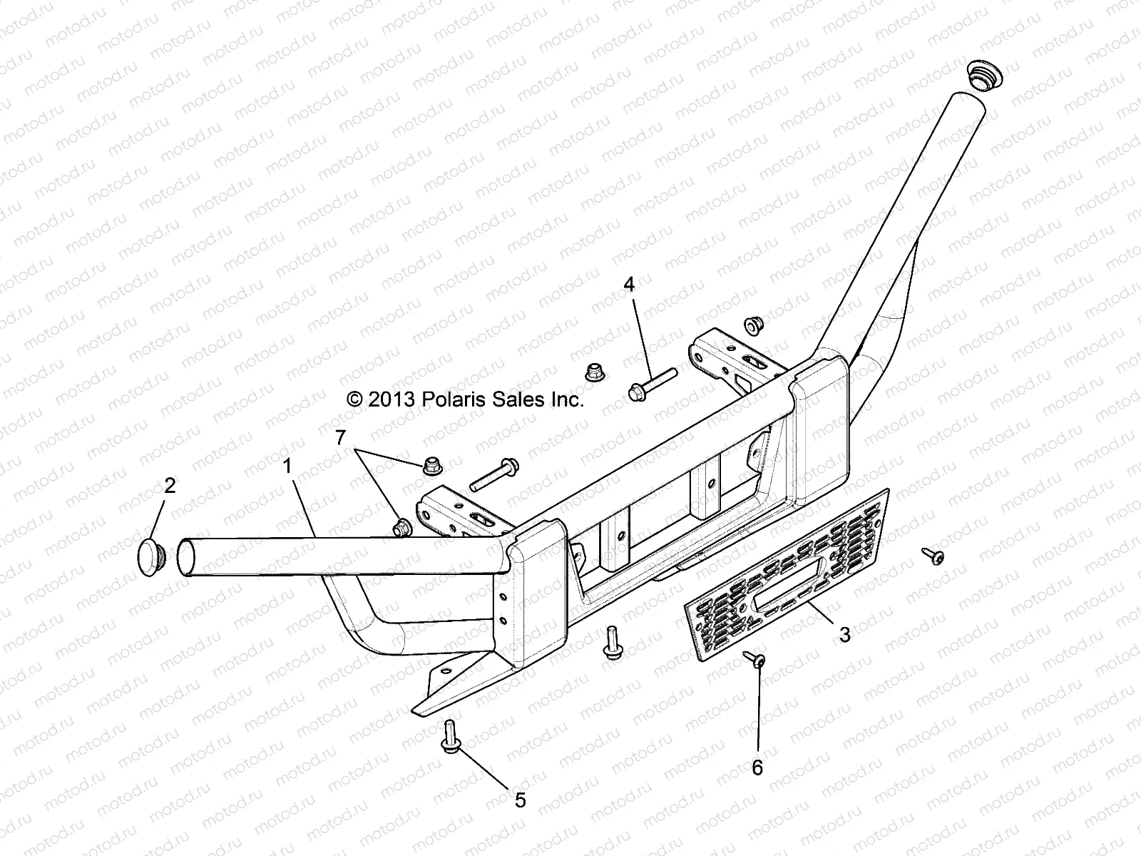 CHASSIS | CHASSIS, FRONT BUMPER - R18RVA87A1/B1/E87A9/B9 (49RGRBUMPER14CREW)