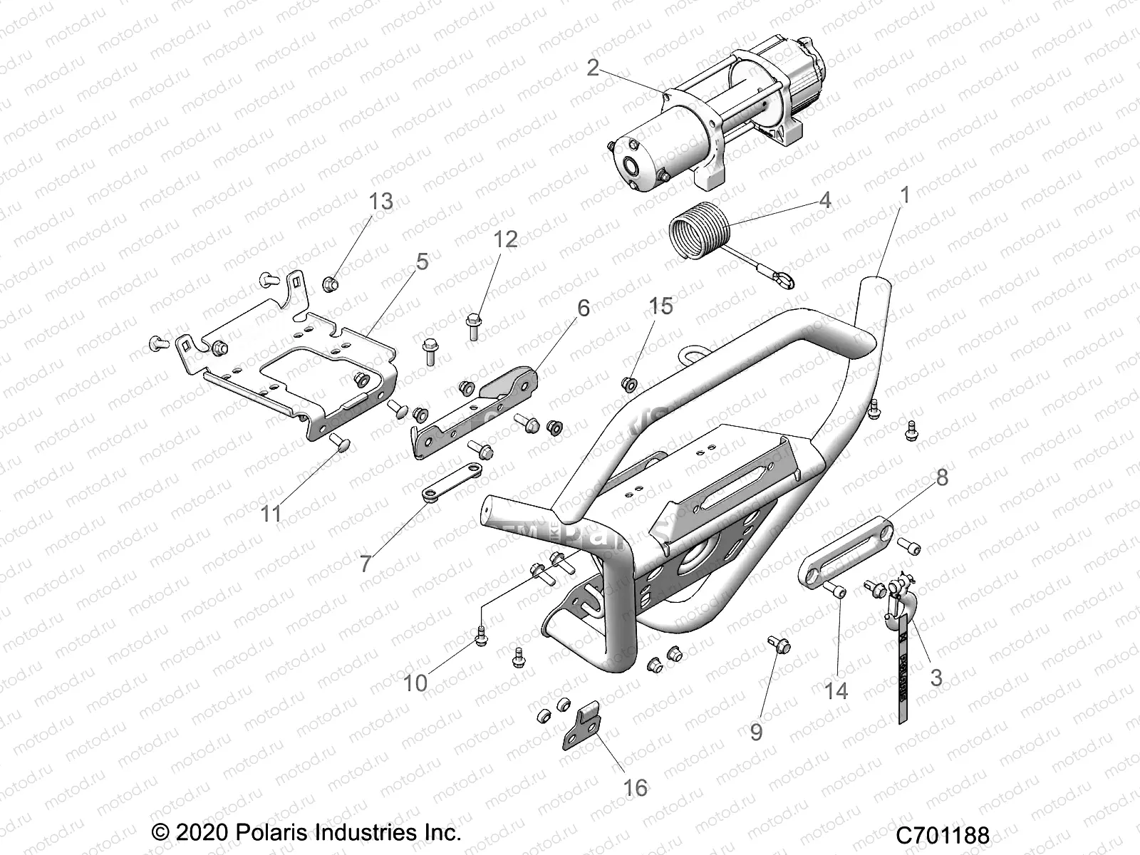 CHASSIS | CHASSIS, FRONT BUMPER, W/WINCH - Z22NAM99AR (C701188)