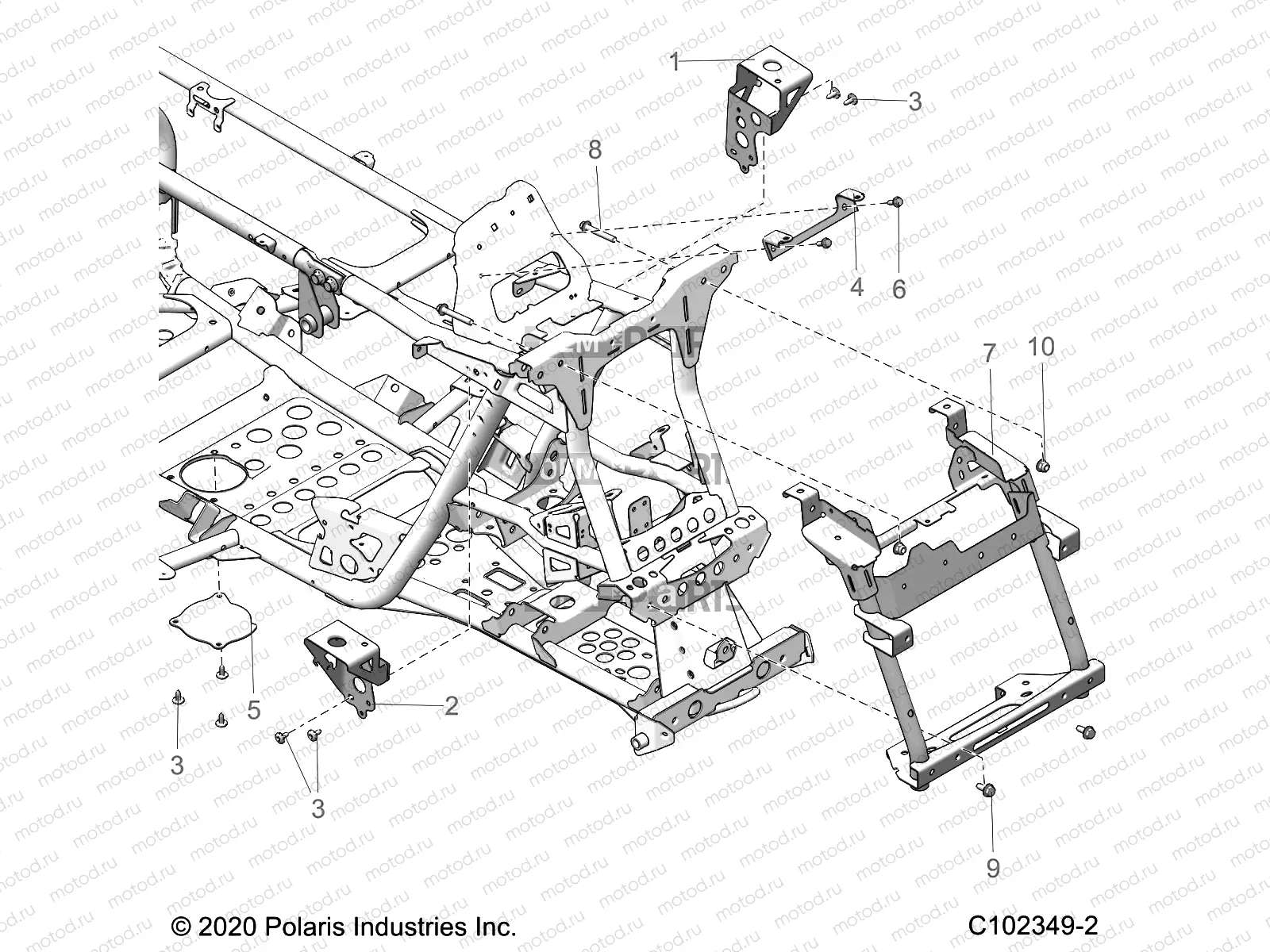CHASSIS | CHASSIS, FRONT CAB SUPPORTS - A23SGE95AN (C102349-2)
