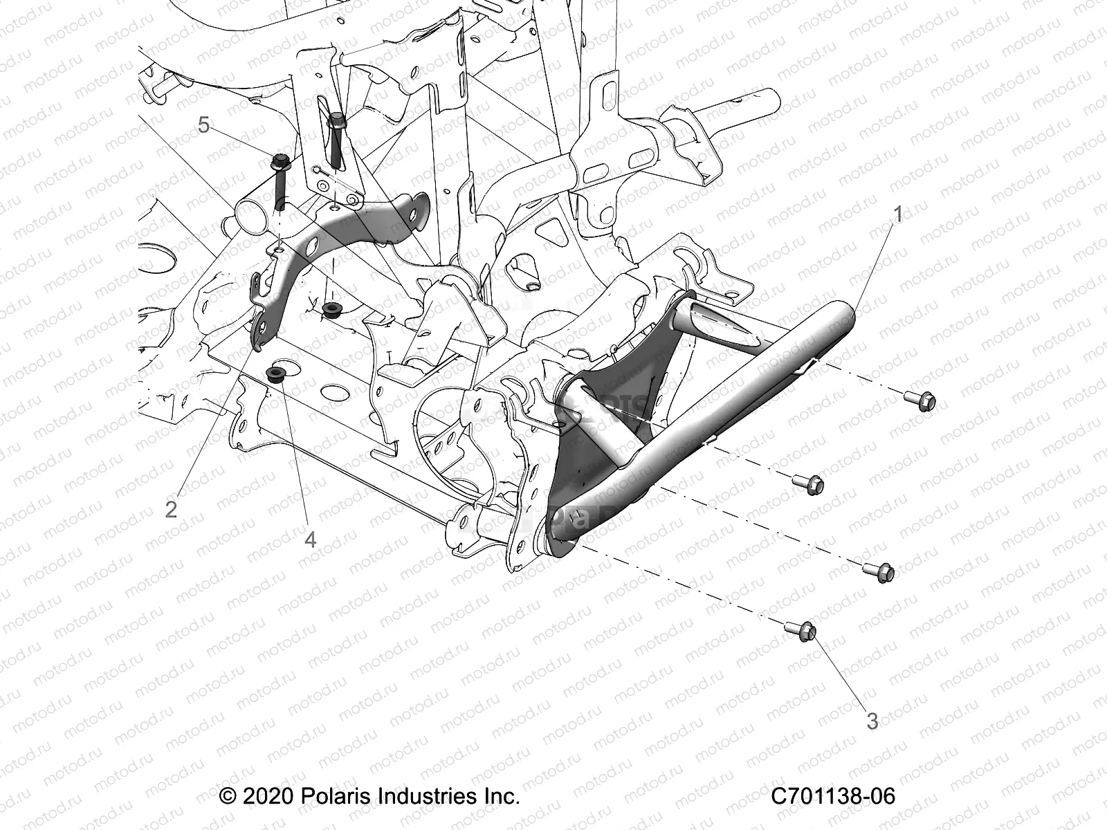 CHASSIS | CHASSIS, FRONT GEARCASE AND BUMPER MOUNTING - Z23RMD2KAK/AJ/BK/BJ(C701138-06)