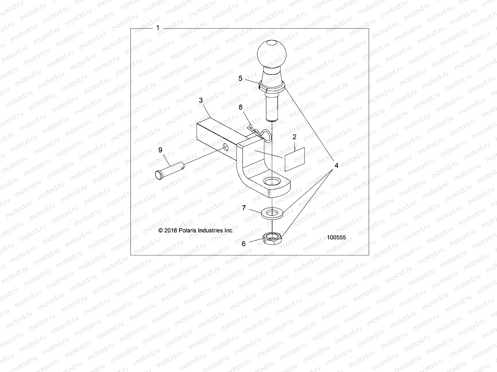 CHASSIS | CHASSIS, HITCH - A16SXS95CK/CG/T95C2
