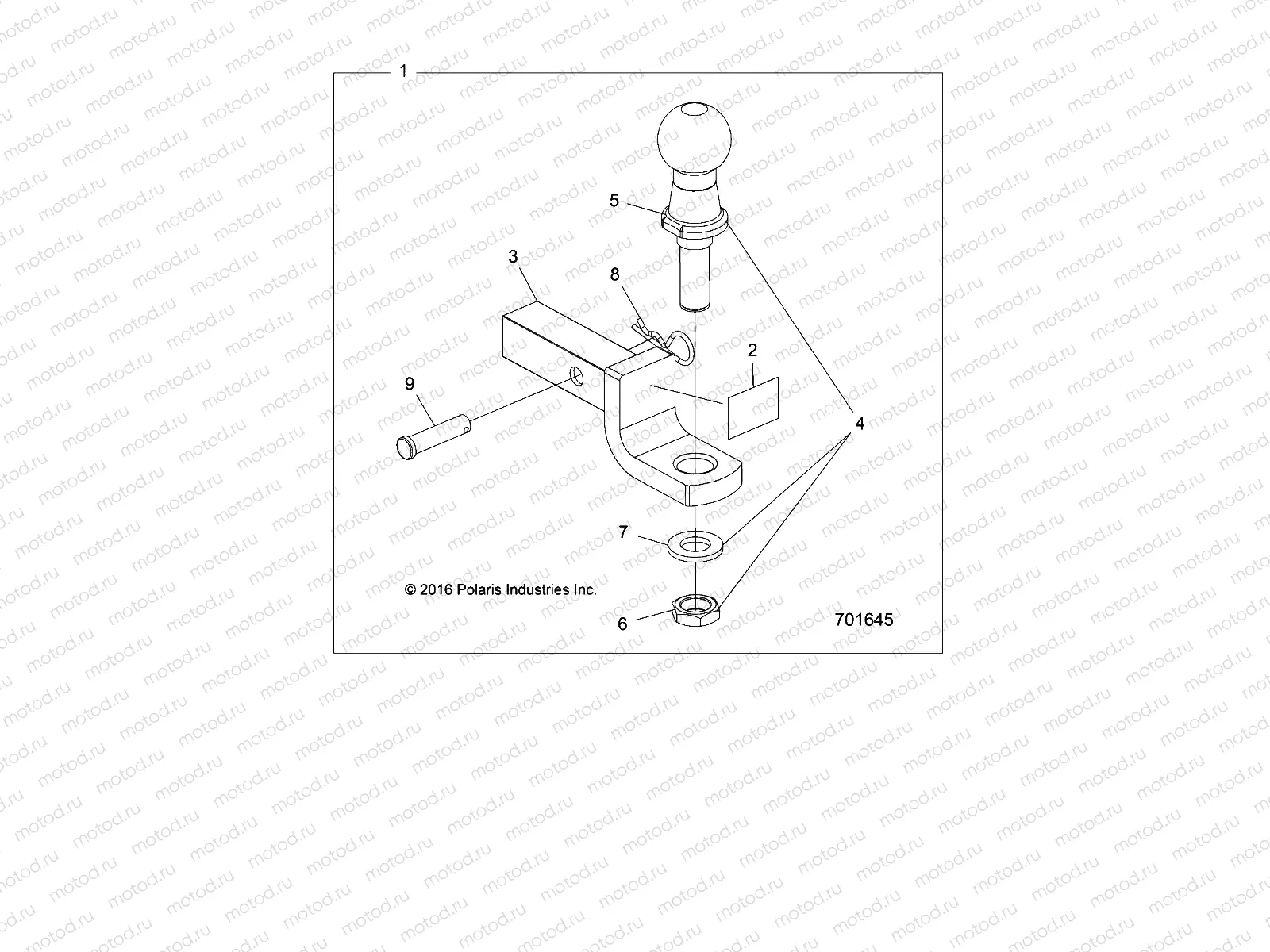 CHASSIS | CHASSIS, HITCH - A21SLS95CG/FG (701645)