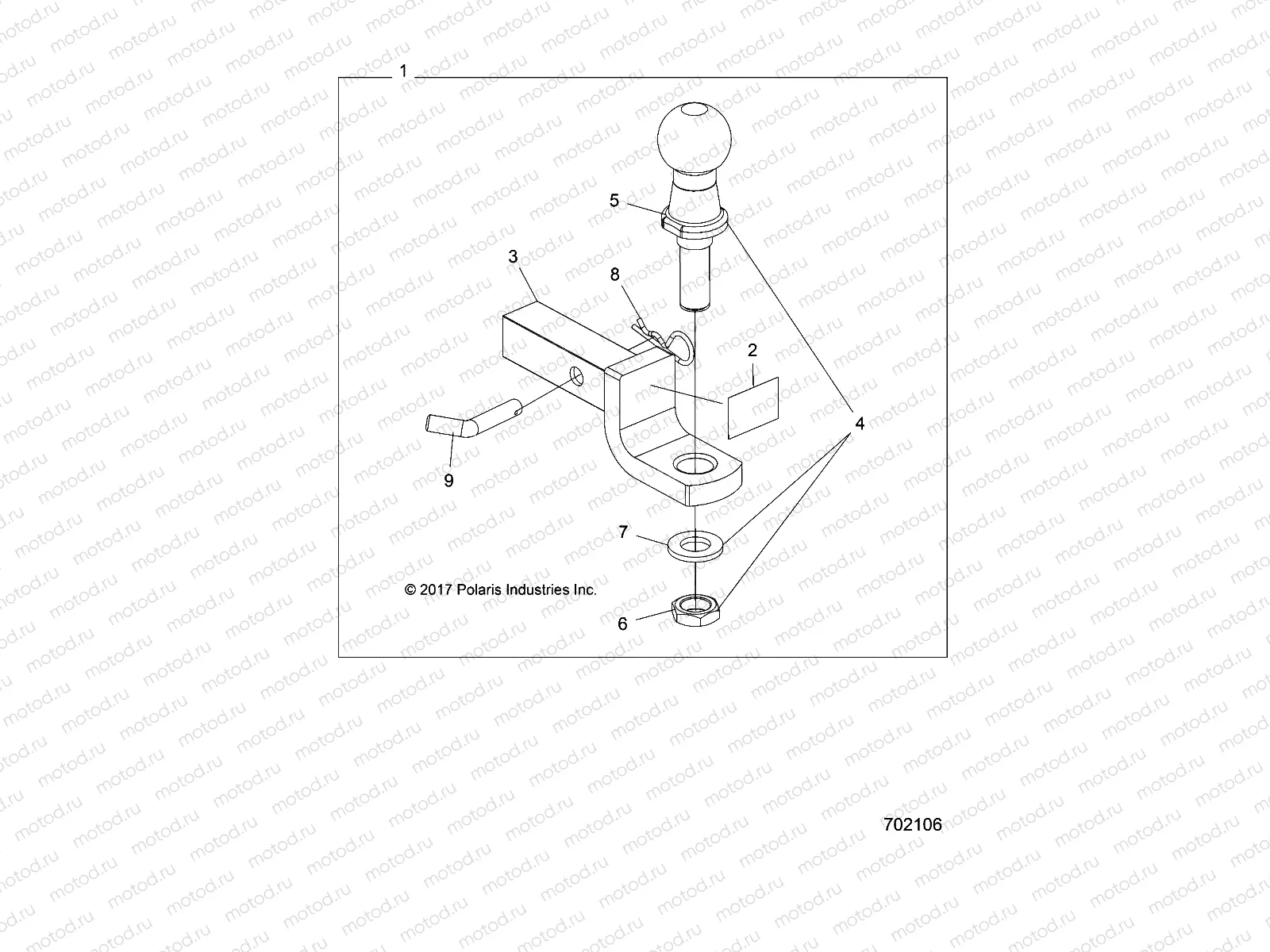 CHASSIS | CHASSIS, HITCH - R17RTS87C1/S87F1 (702106)