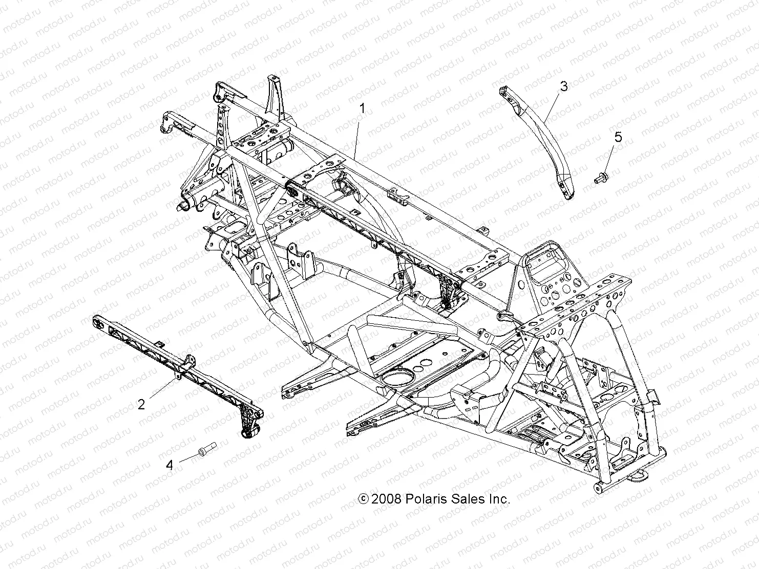CHASSIS | CHASSIS, MAIN FRAME - A09ZN55AL/AQ/AS/AT/AX (49ATVFRAME09SPXP550)