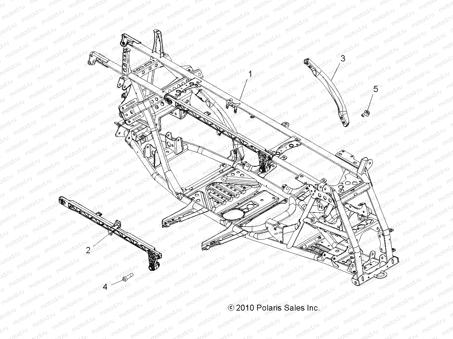 CHASSIS | CHASSIS, MAIN FRAME - A11ZX55FF (49ATVFRAME11SPEPS550)
