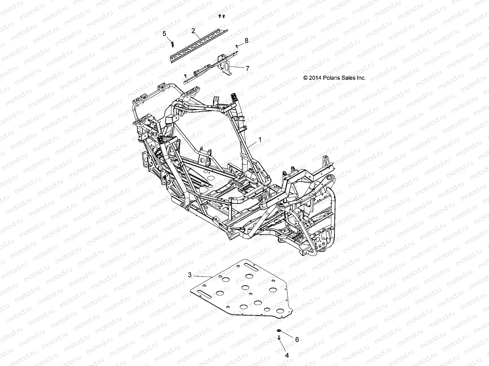 CHASSIS | CHASSIS, MAIN FRAME AND SKID PLATE - A15DAA32EA/EJ (49ATVSKIDPLATE15325)