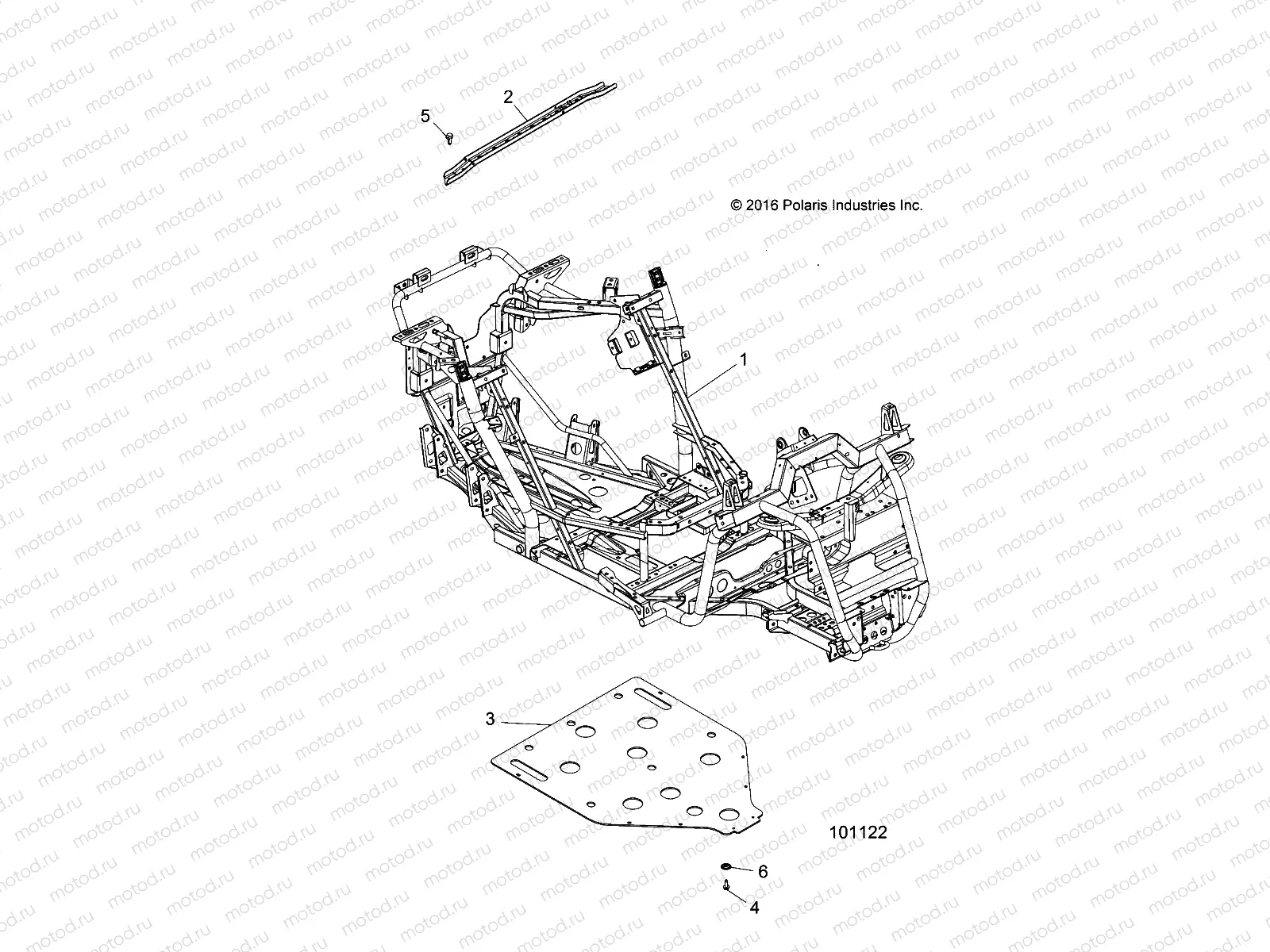 CHASSIS | CHASSIS, MAIN FRAME AND SKID PLATE - A17DAA50A7 (101122)