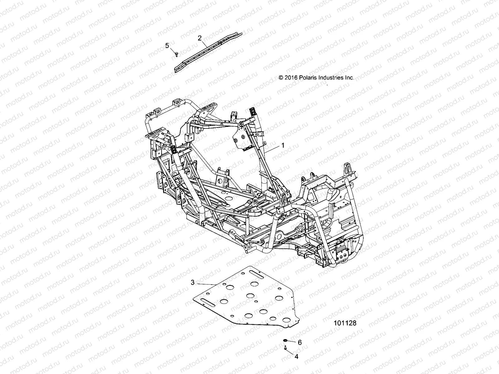 CHASSIS | CHASSIS, MAIN FRAME AND SKID PLATE - A17DAE57AM (101128)