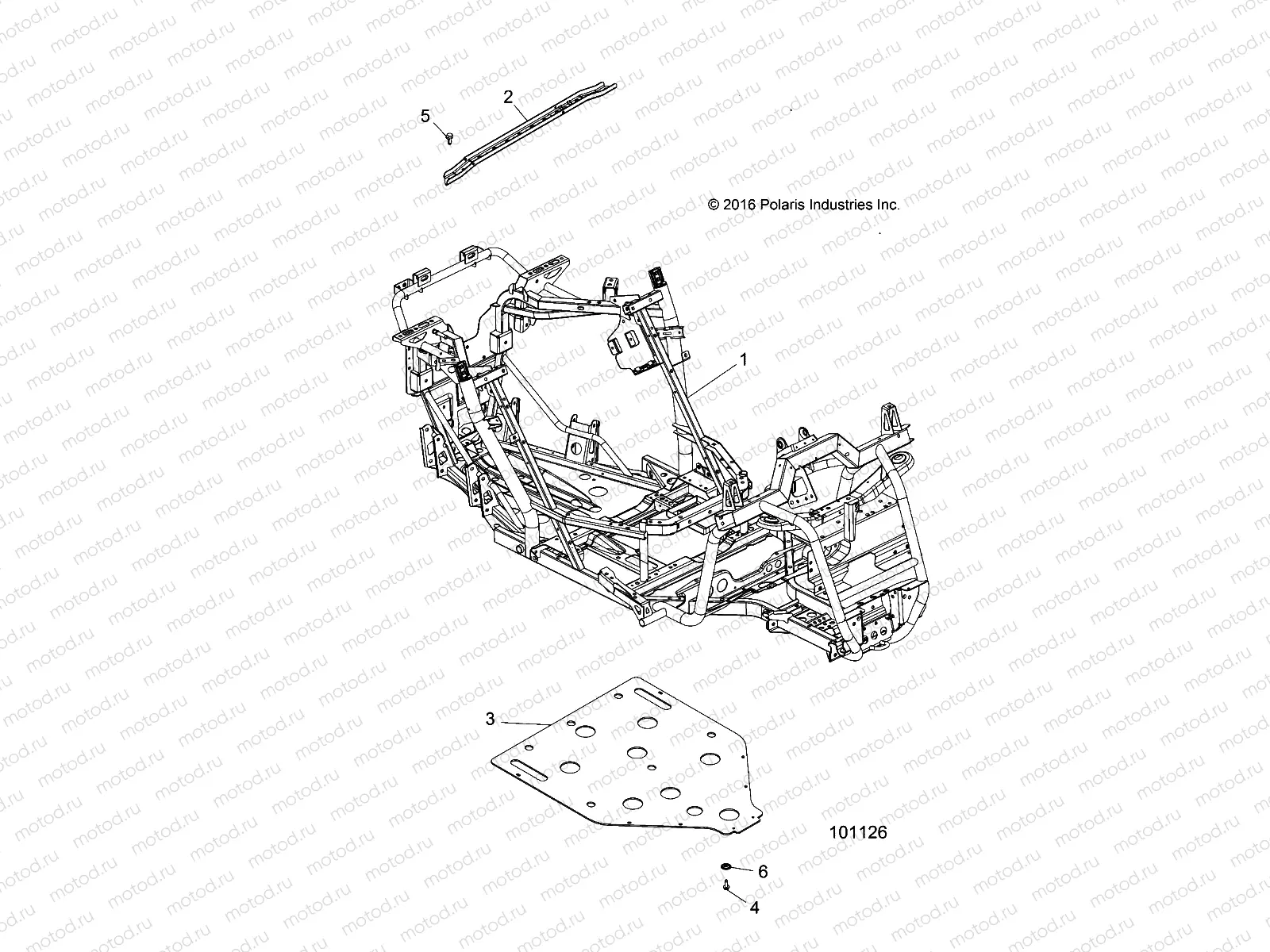 CHASSIS | CHASSIS, MAIN FRAME AND SKID PLATE - A17DAH57A5 (101126)