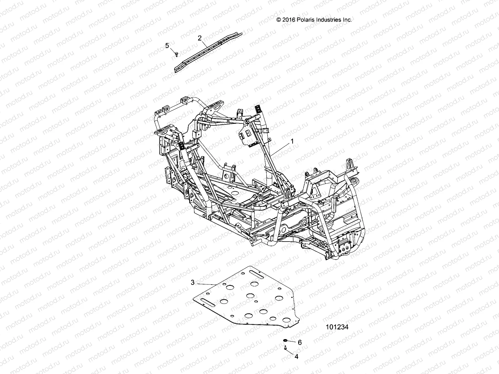 CHASSIS | CHASSIS, MAIN FRAME AND SKID PLATE - A18DAA57F5 (101234)