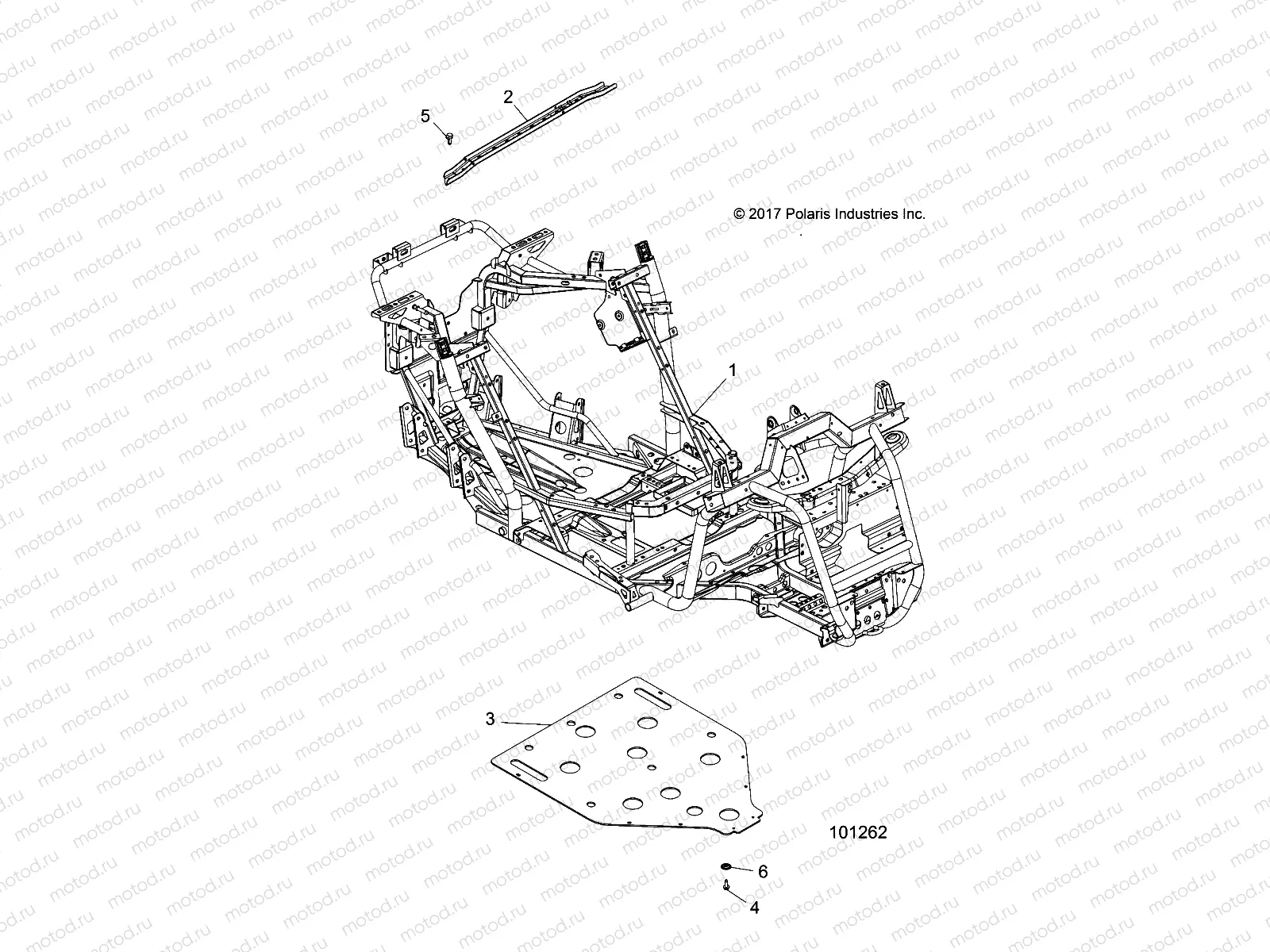 CHASSIS | CHASSIS, MAIN FRAME AND SKID PLATE - A19DBA50A5 (101262)