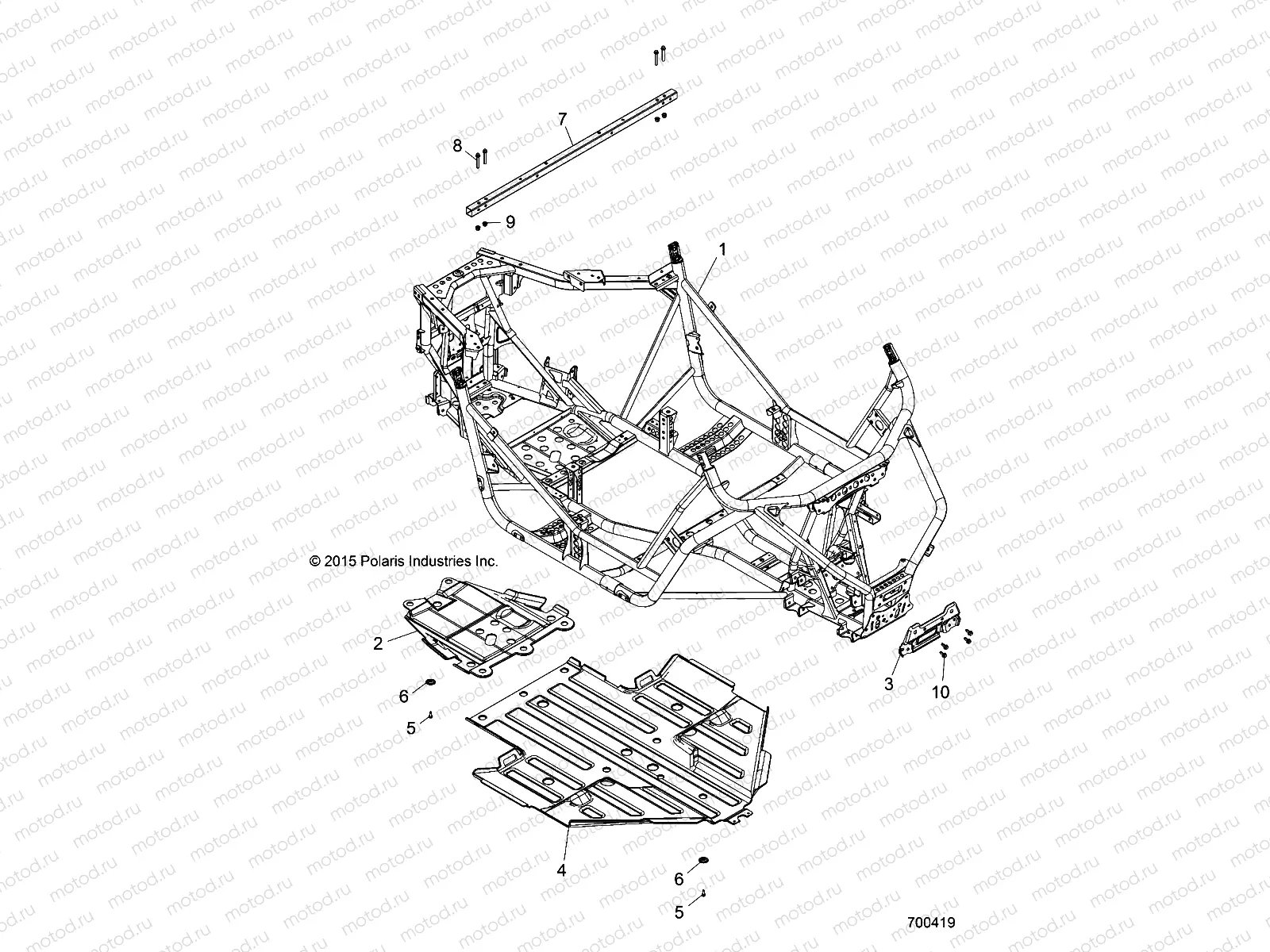 CHASSIS | CHASSIS, MAIN FRAME AND SKID PLATE - Z20ASE99AH/LH (700419)