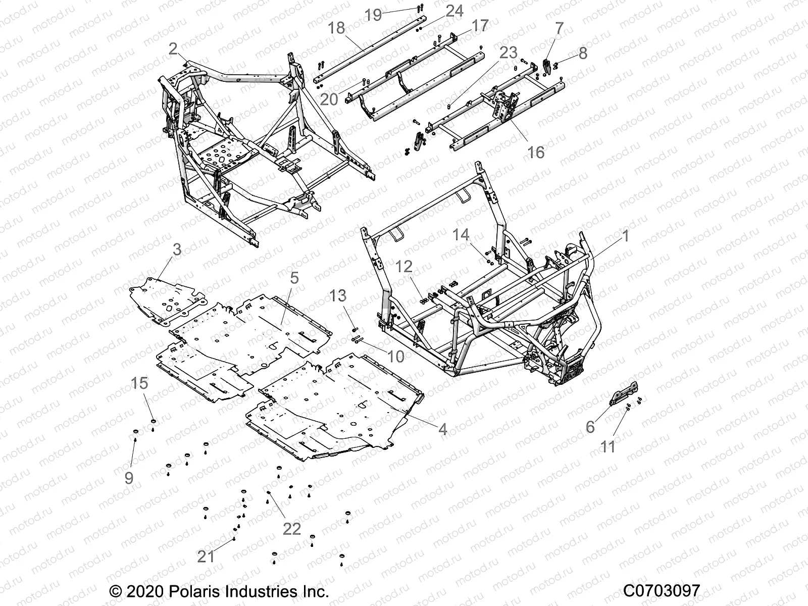 CHASSIS | CHASSIS, MAIN FRAME AND SKID PLATES - G21G4E99NW (C0703097)